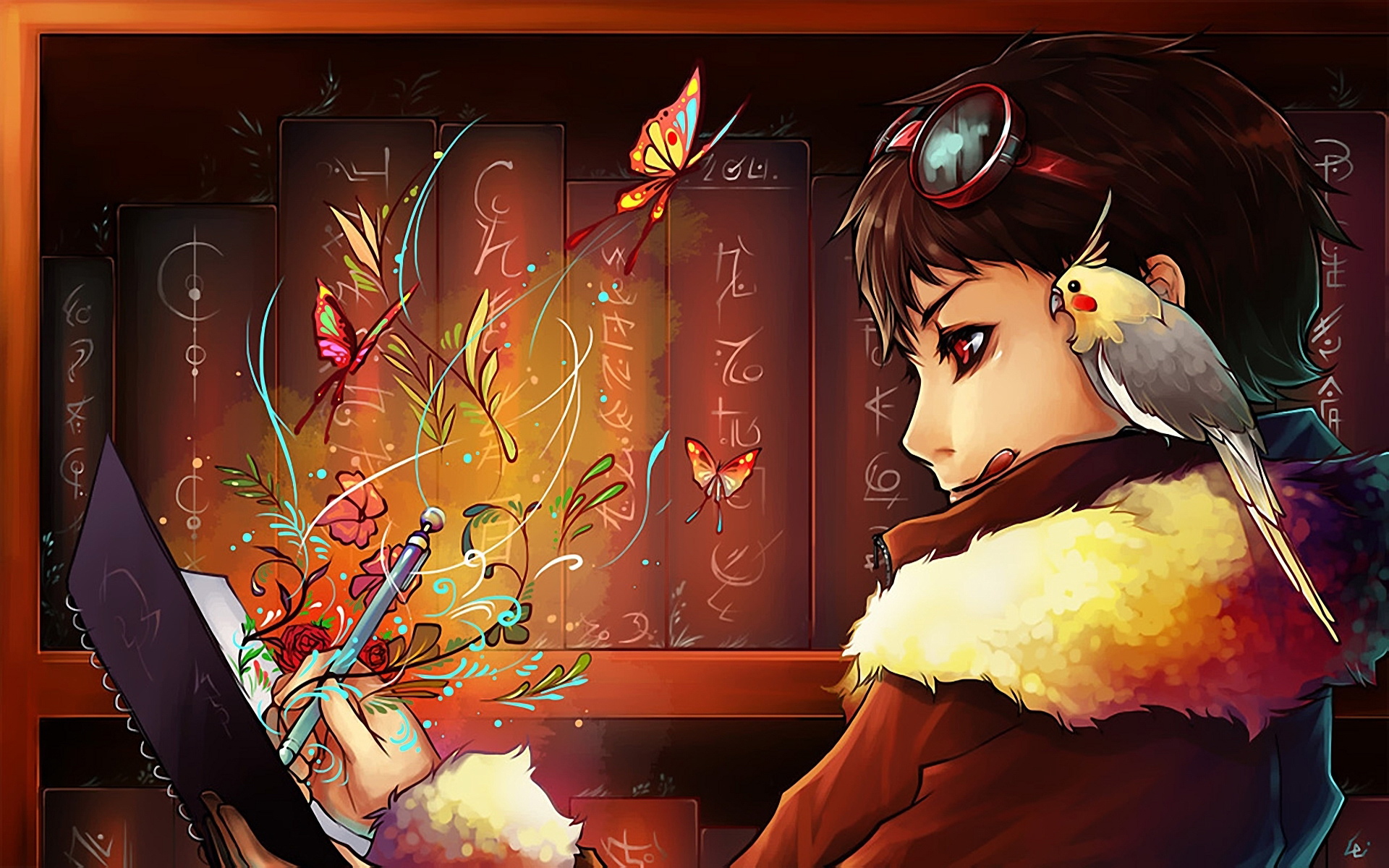 动漫,CG,漫画,少年漫画,少男,冒险,鸟,彩,草泥马