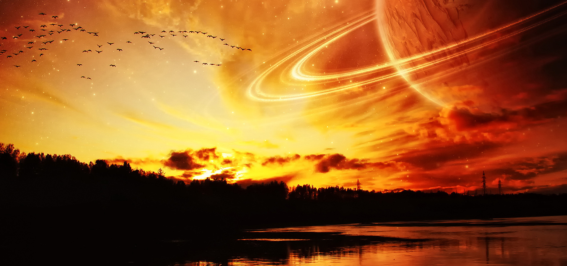 超宽,全景,风景,落日余晖,mlgb,儿童桌面专用