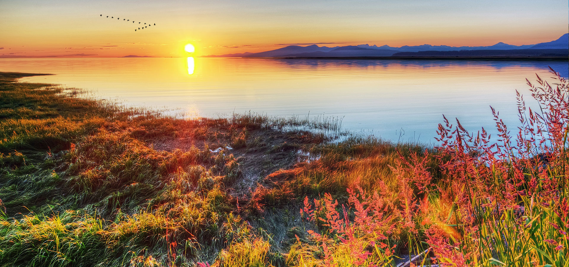 超宽,全景,风景,秋意正浓,落日余晖,mlgb,儿童桌面专用