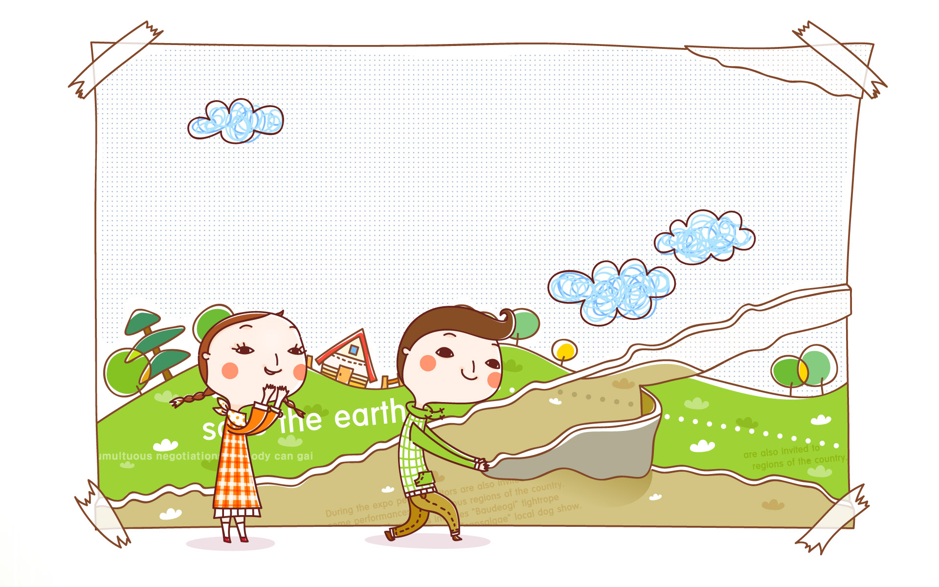 动漫,卡通,可爱,人物,儿童桌面专用,地球,尼玛