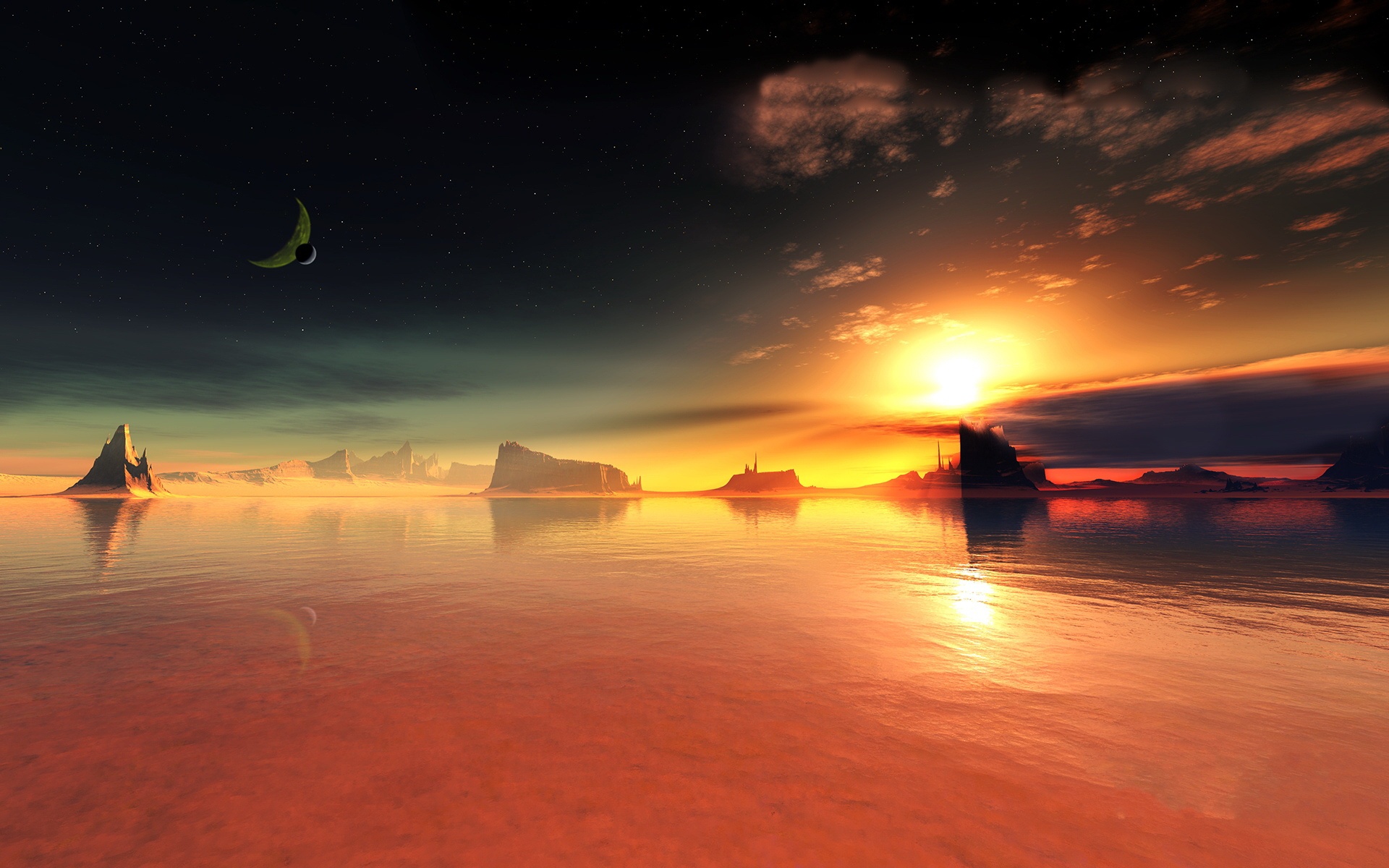 风景,落日余晖,2012Y十月26D,儿童桌面专用