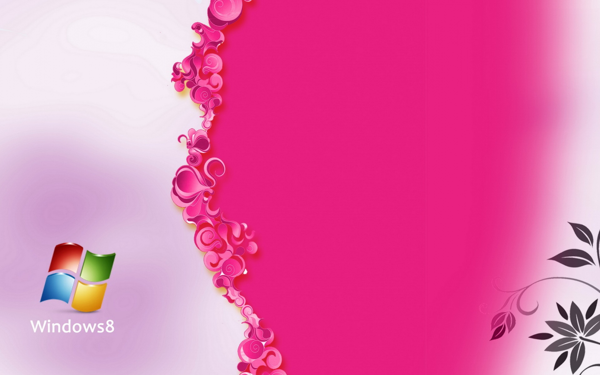 Windows,8,设计,简约,系统,红色,儿童桌面专用