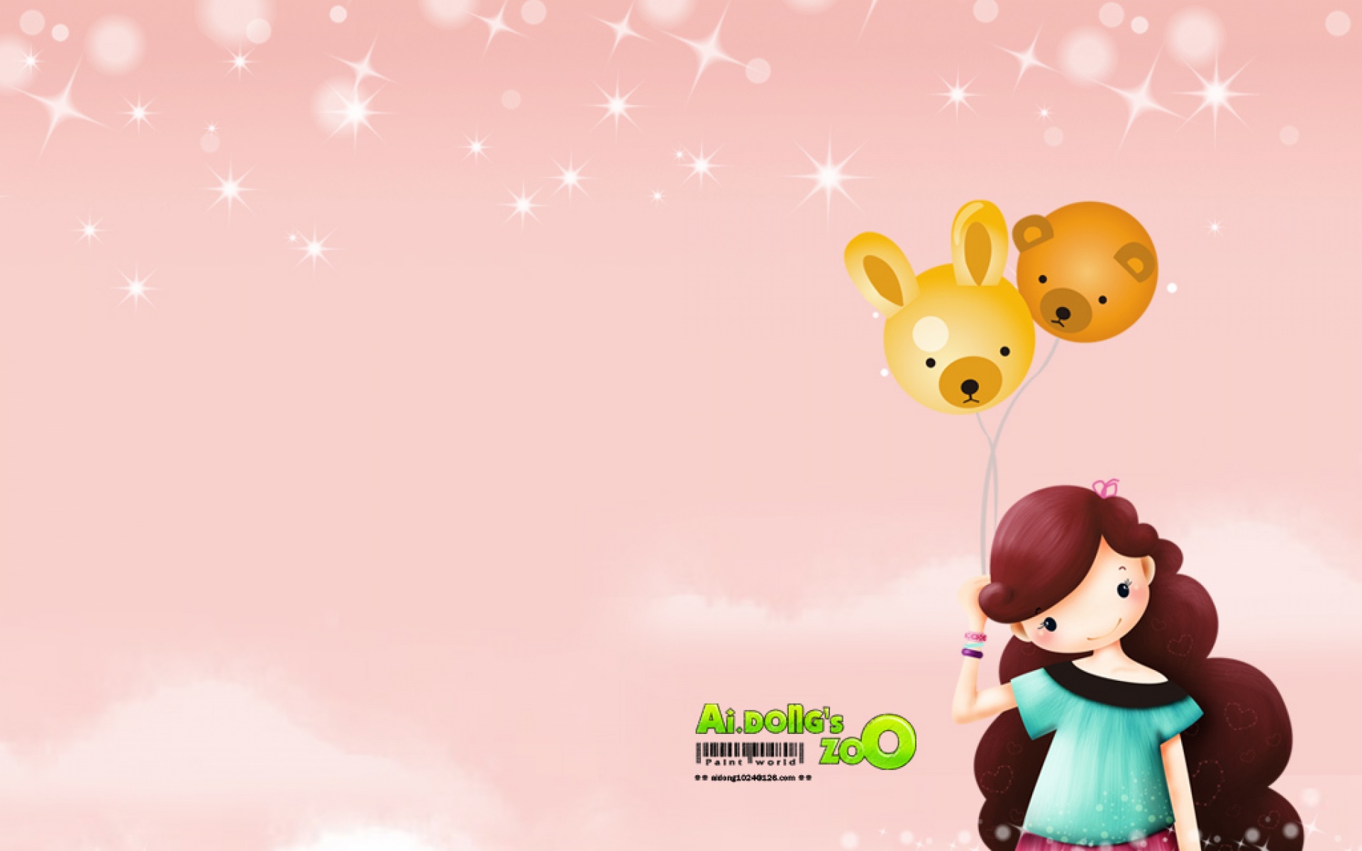 爱冬,女孩,精美,可爱,原创,卡通,儿童桌面专用