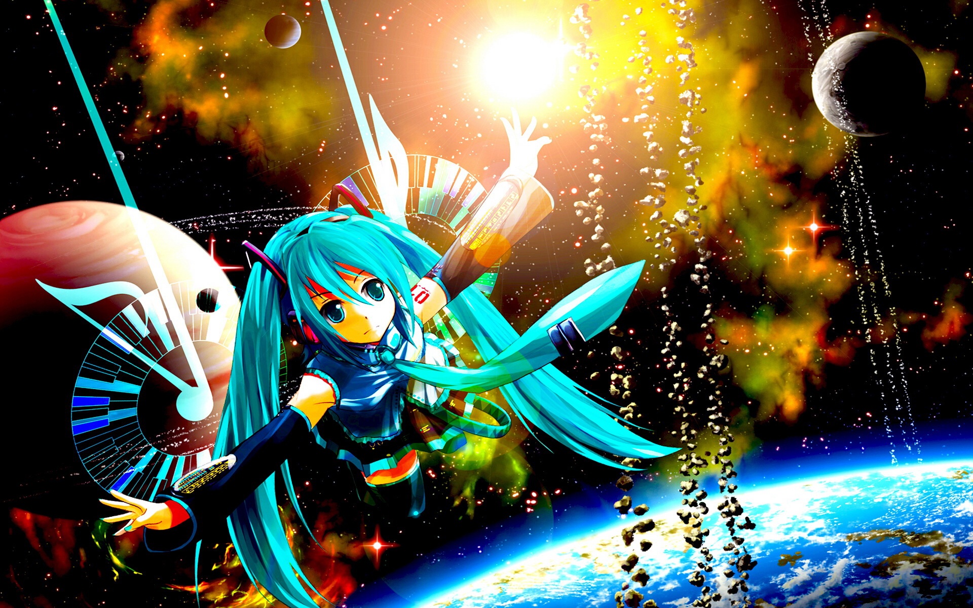 动漫,初音少女,动漫少女,儿童桌面专用