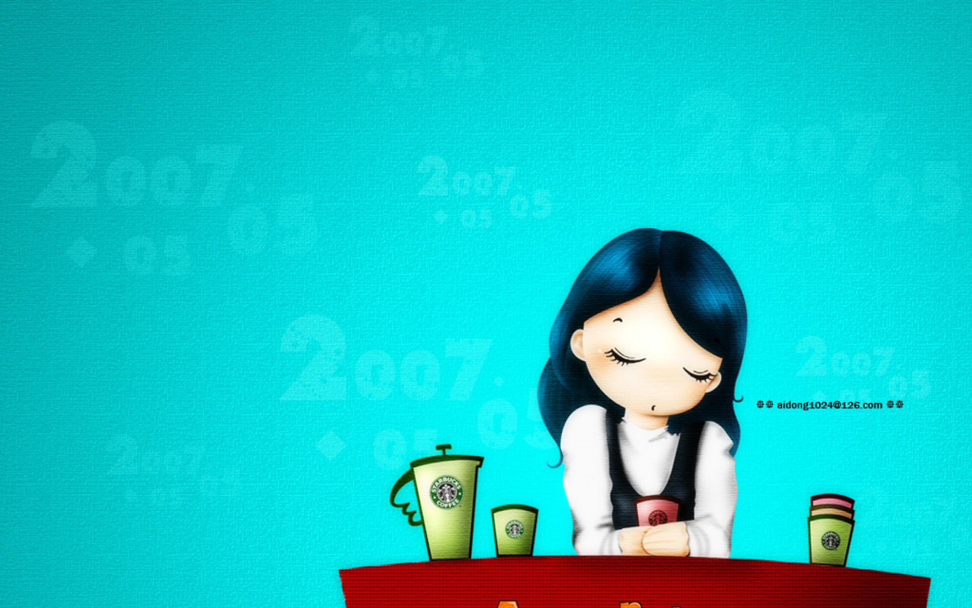 爱冬,女孩,精美,可爱,原创,卡通,儿童桌面专用