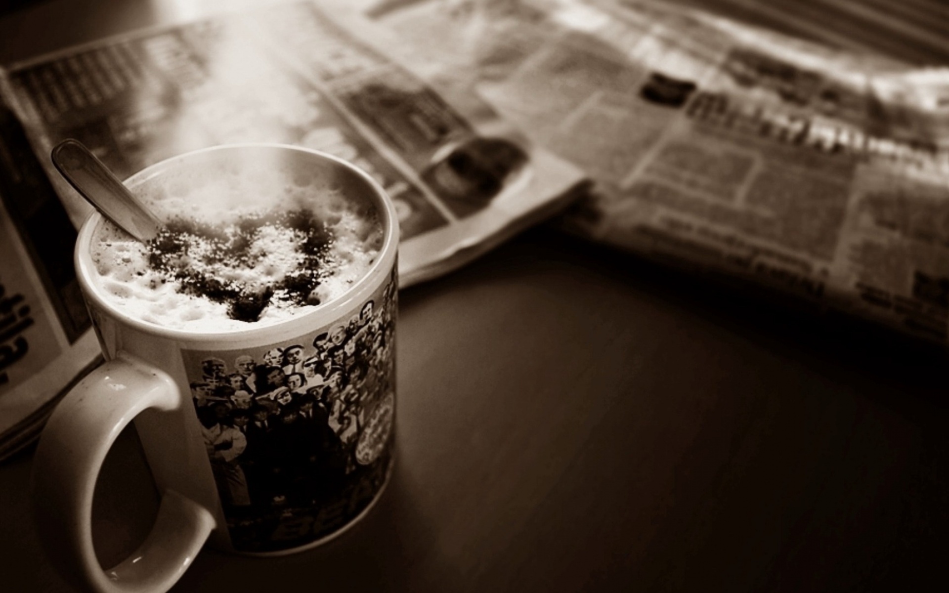 小清新,心,咖啡,杯