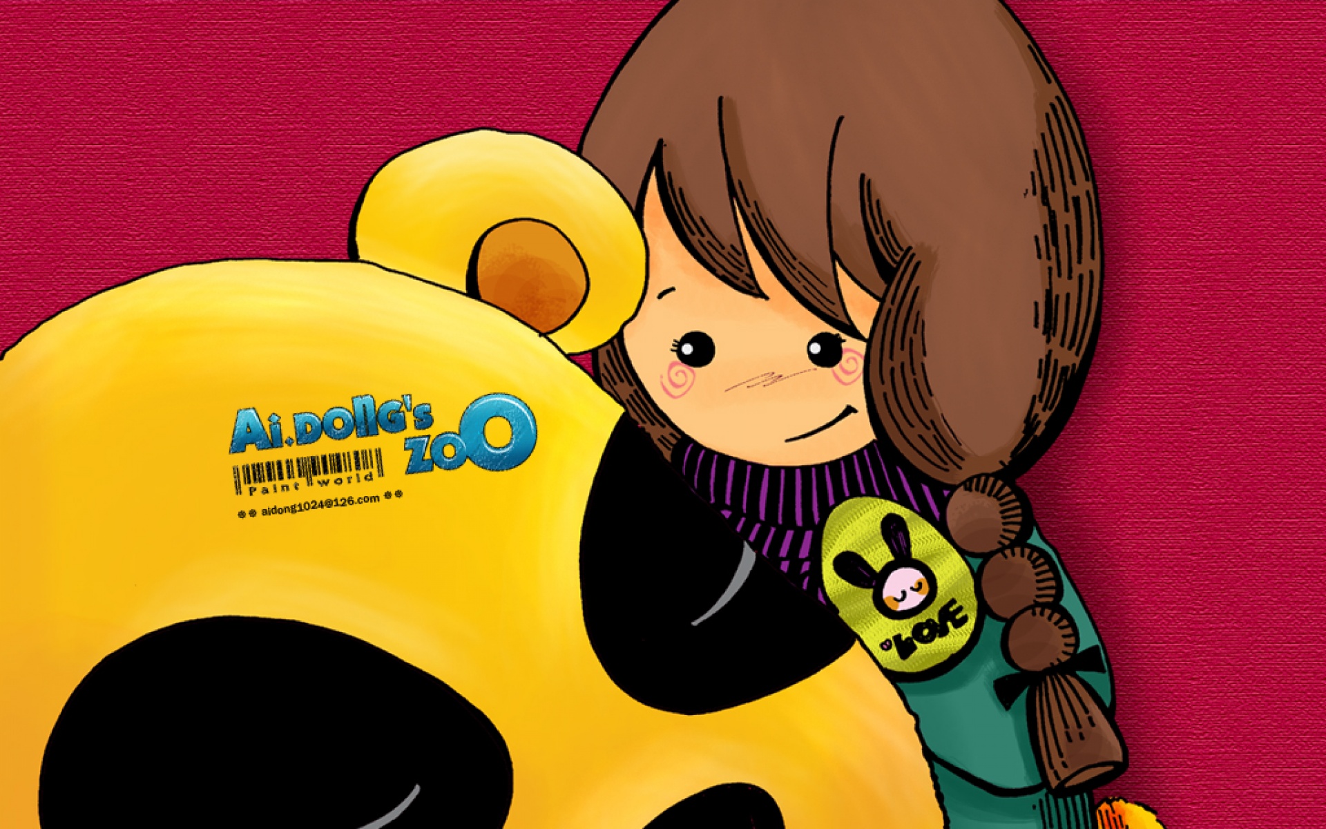 爱冬,女孩,精美,可爱,原创,卡通,儿童桌面专用