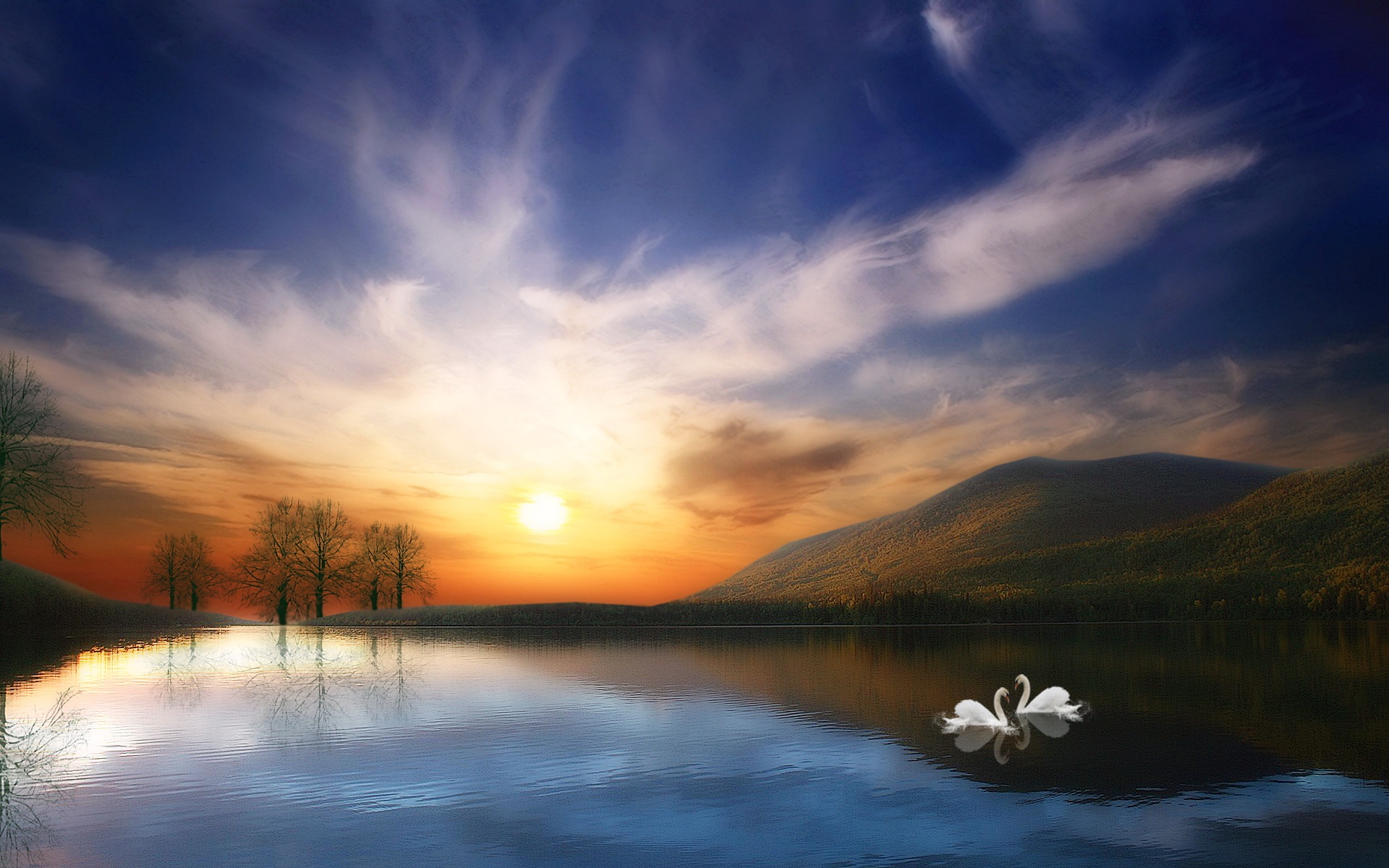 风景,落日余晖,2012Y十月28D,儿童桌面专用