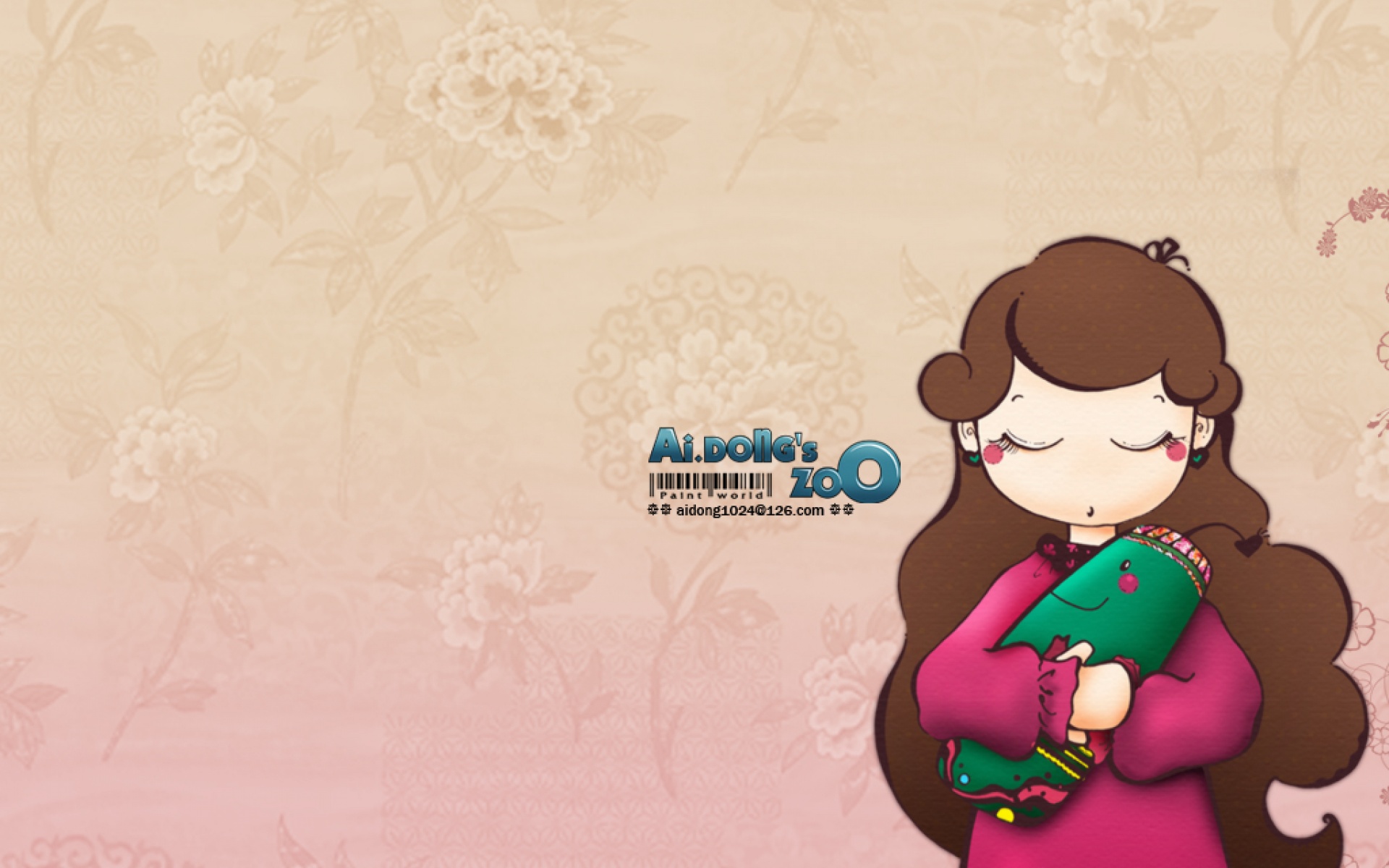 爱冬,女孩,精美,可爱,原创,卡通,儿童桌面专用