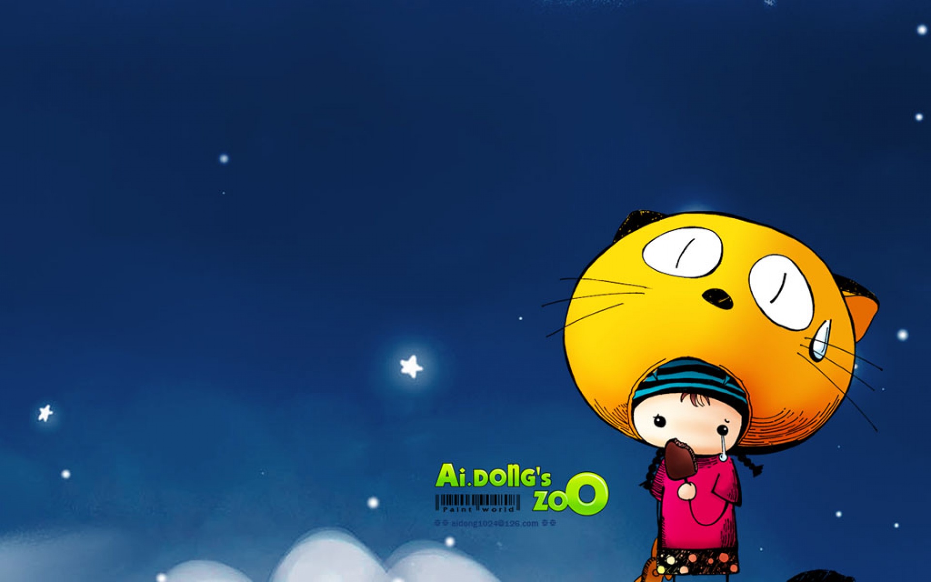 爱冬,女孩,精美,可爱,原创,卡通,儿童桌面专用