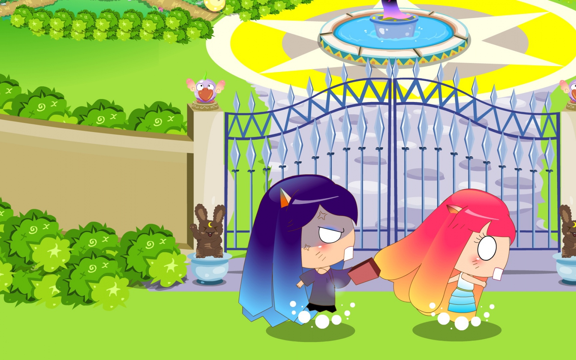 MINI姐妹,可爱,卡通,女孩,2012Y十月29D,儿童桌面专用