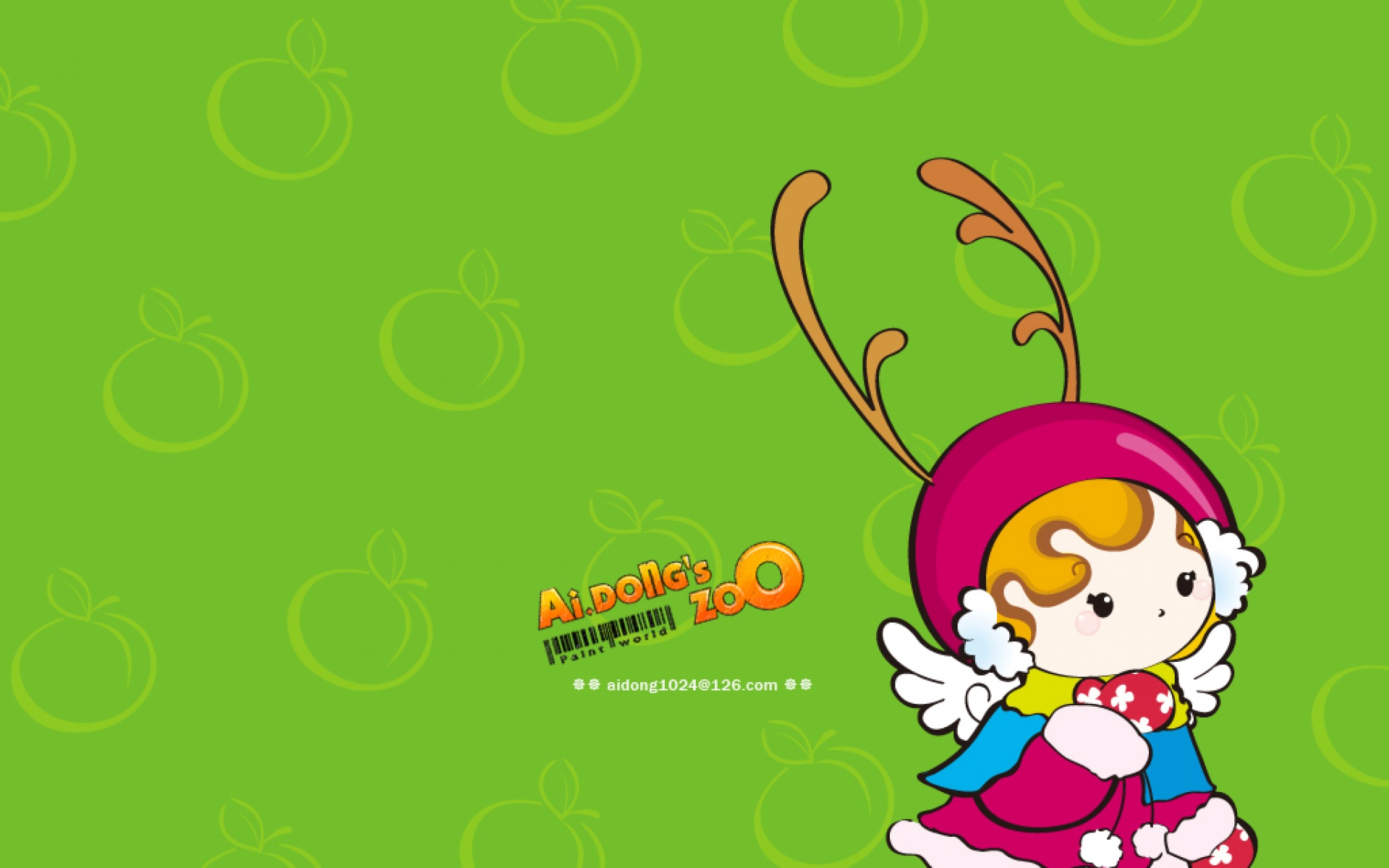 爱冬,女孩,精美,可爱,原创,卡通,儿童桌面专用