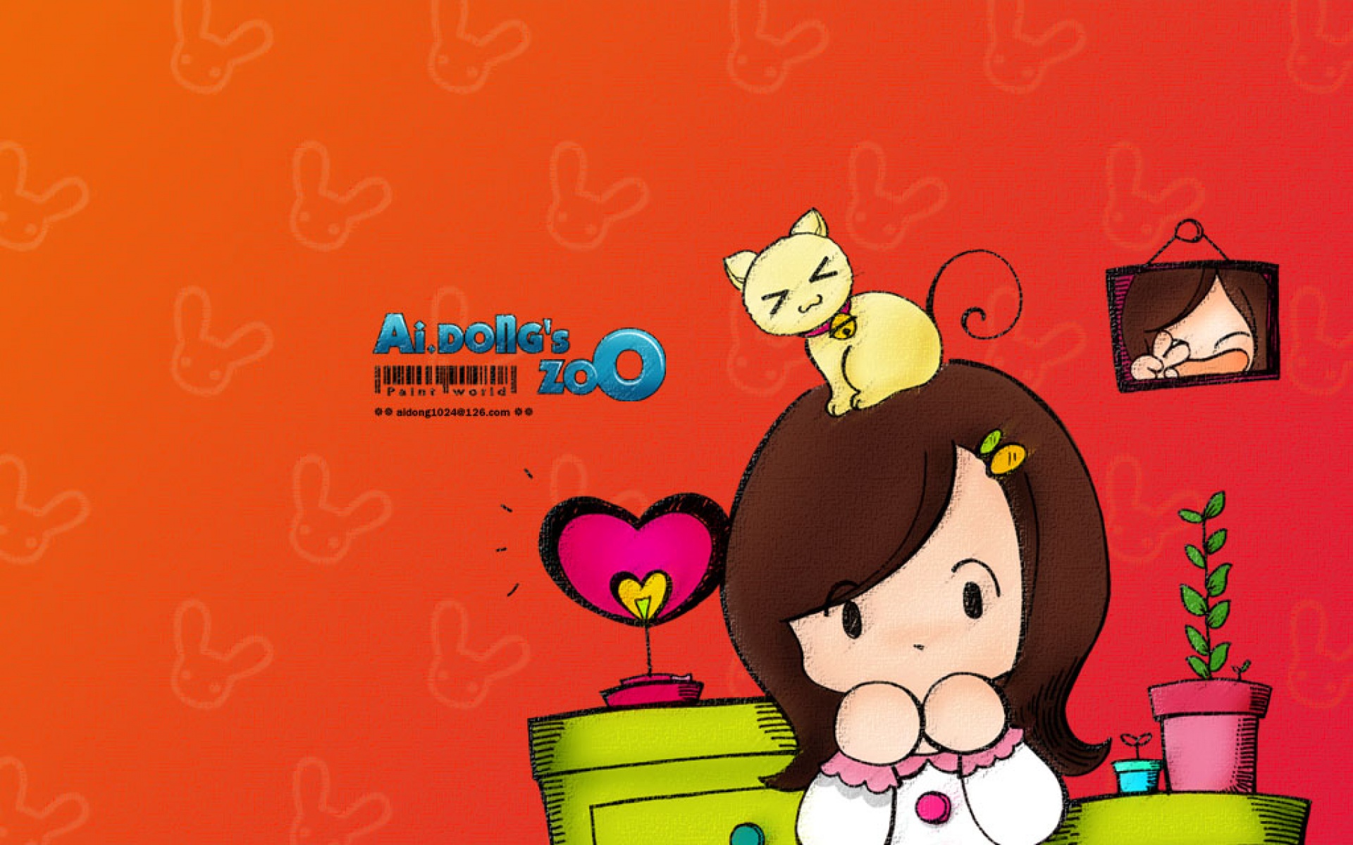 爱冬,女孩,精美,可爱,原创,卡通,儿童桌面专用