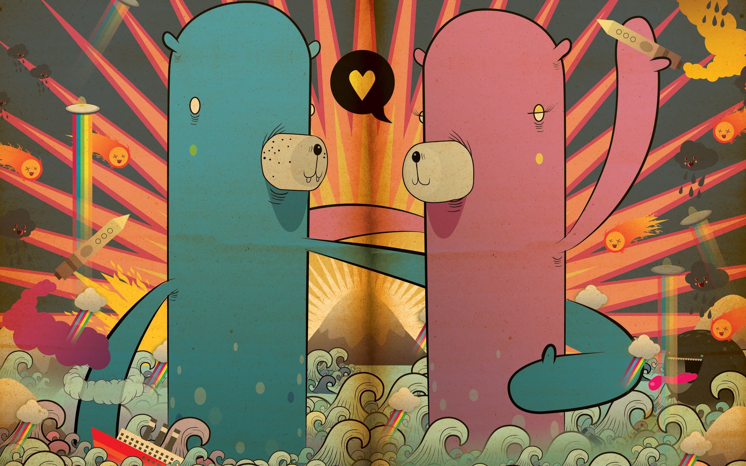 手绘,炫彩,趣味,插画,儿童桌面专用