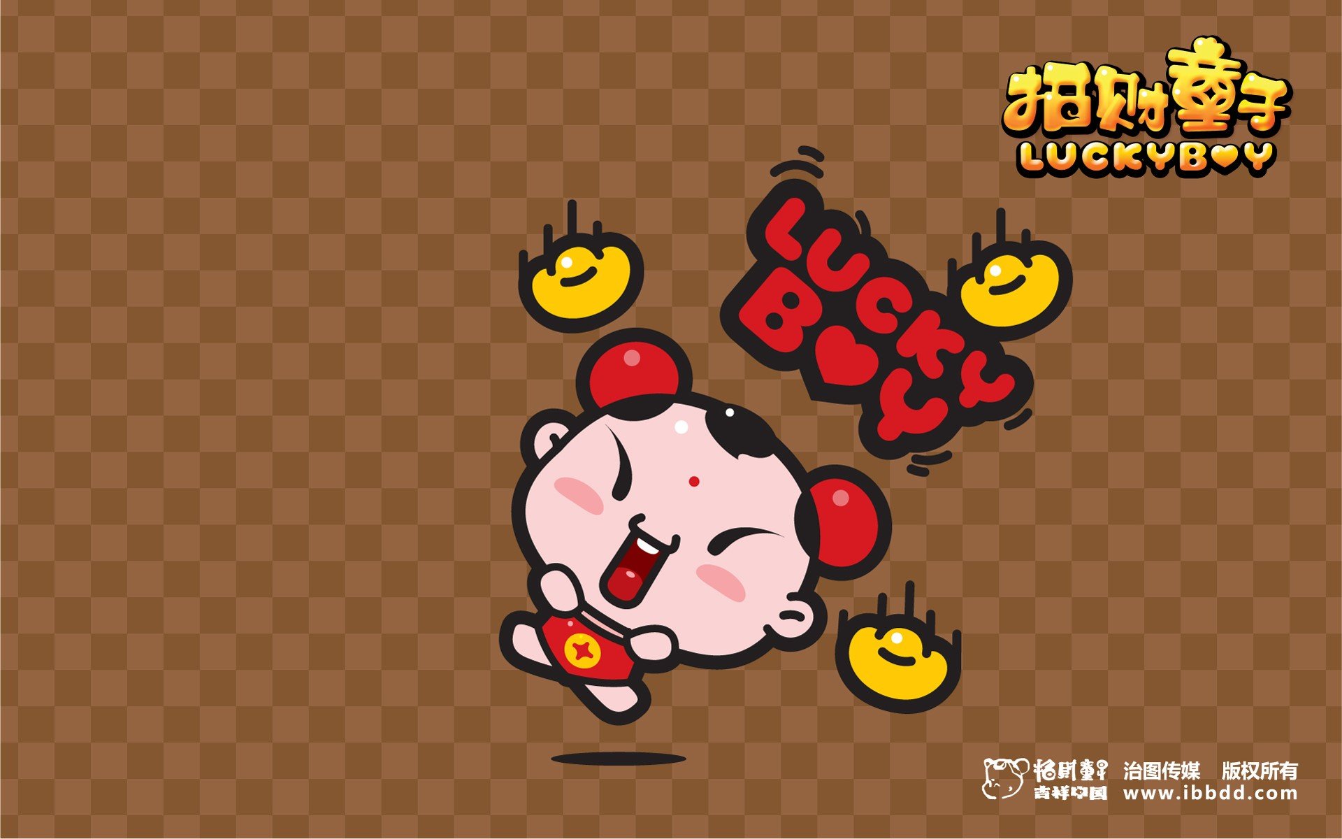 招财童子,卡通,LuckyBoy,2012Y十一月21D,儿童桌面专用