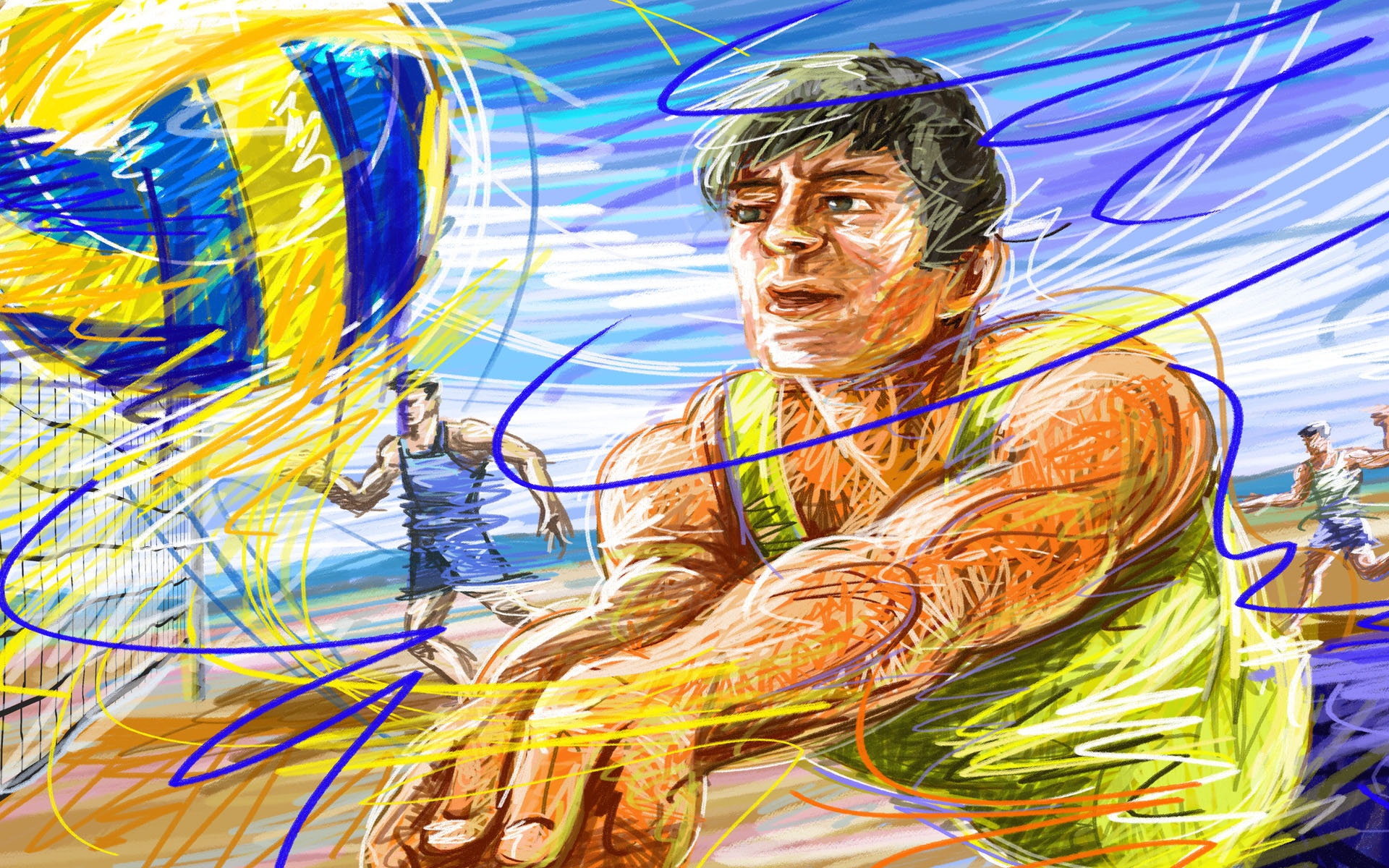 蜡笔,速写,体育,运动,2012Y十一月12D