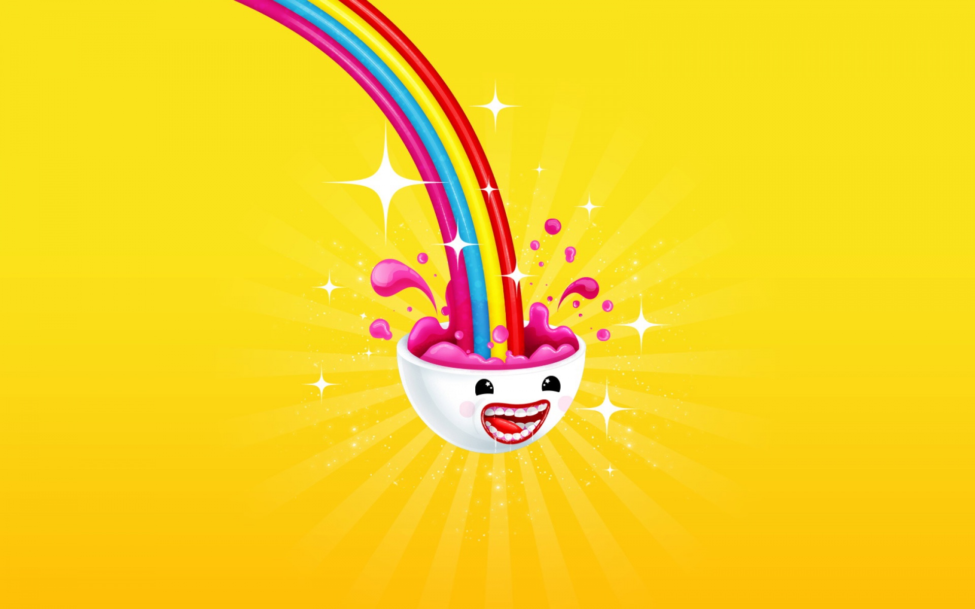 炫彩,插画,黄色,儿童桌面专用