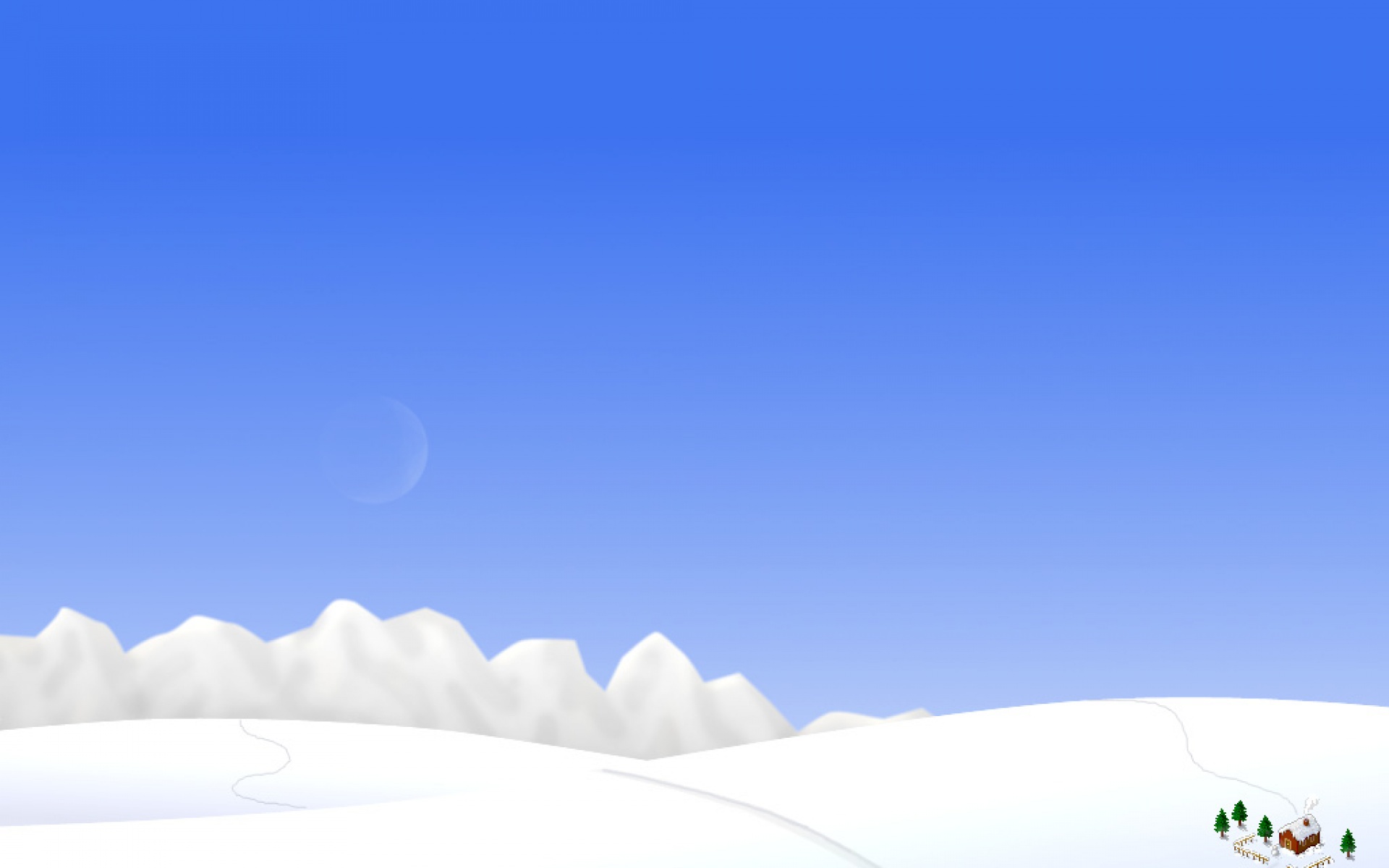 简约,蓝色,儿童桌面专用