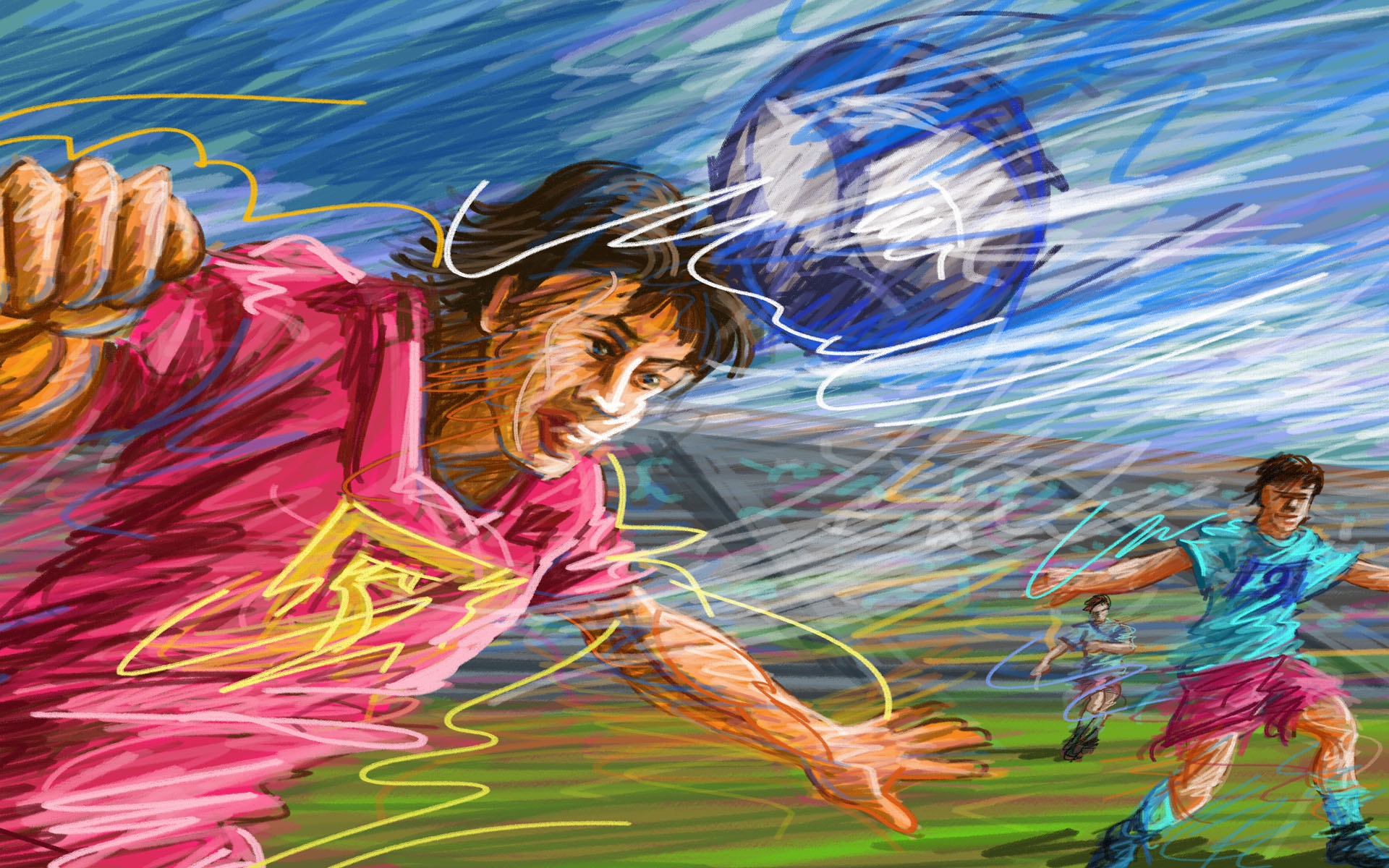 蜡笔,速写,体育,运动,2012Y十一月12D