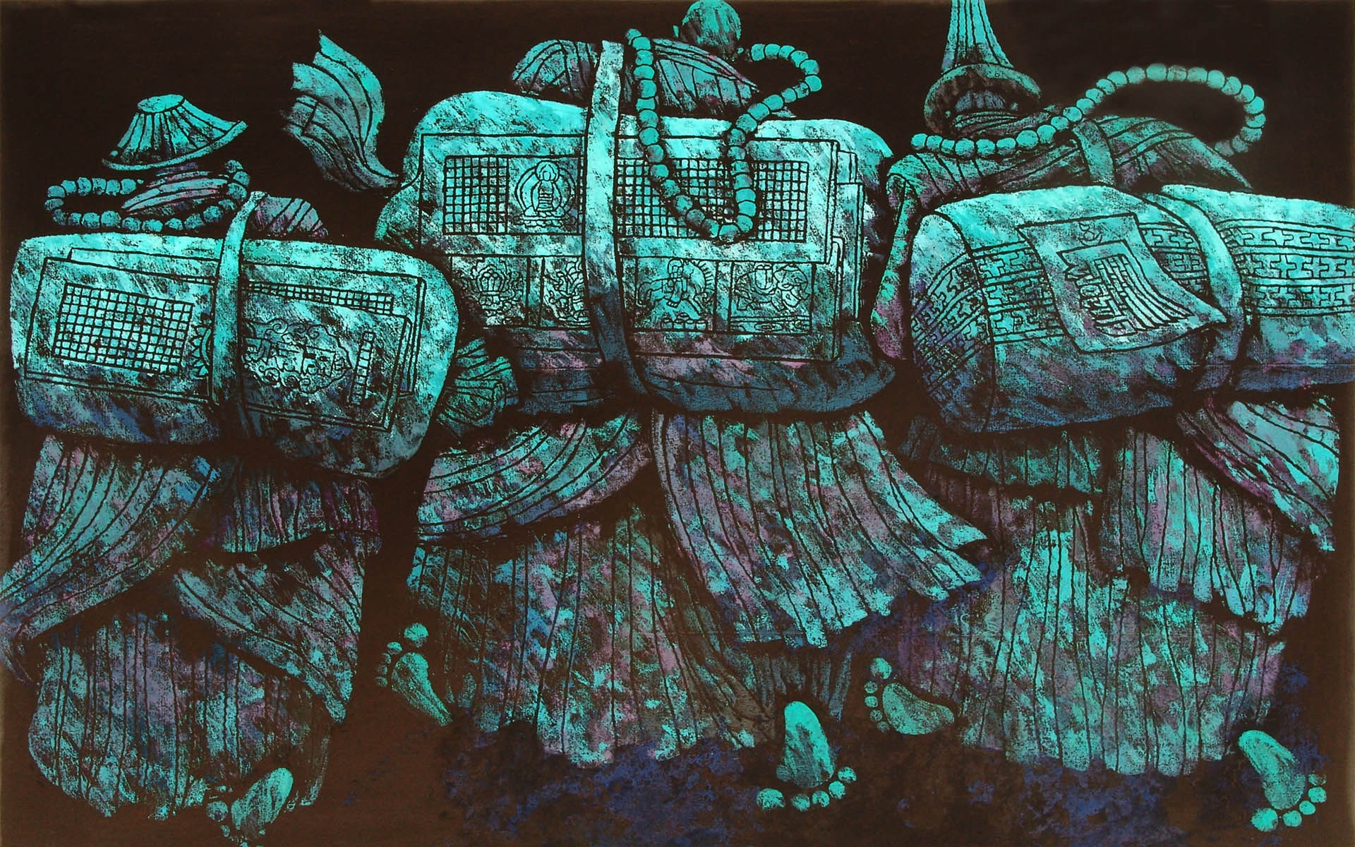 藏族,祥巴,版画,手绘,油画,2012Y十月31D,创意,设计