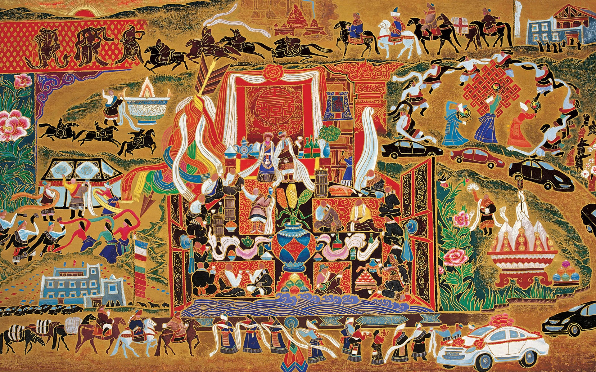 藏族,祥巴,版画,手绘,油画,2012Y十月31D,创意,设计,儿童桌面专用