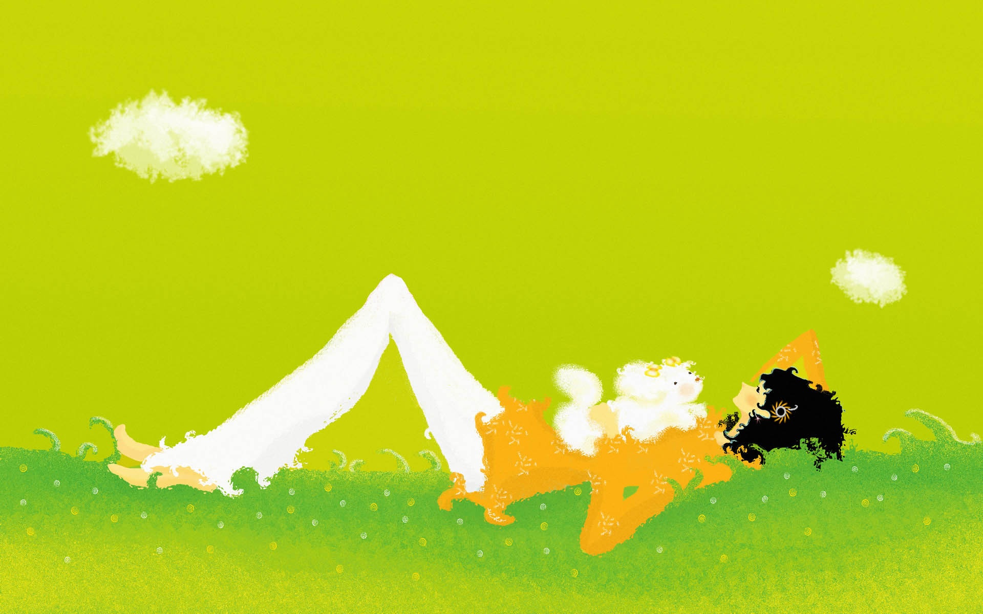 手绘,浪漫,女孩,2012Y十一月05D,创意,儿童桌面专用