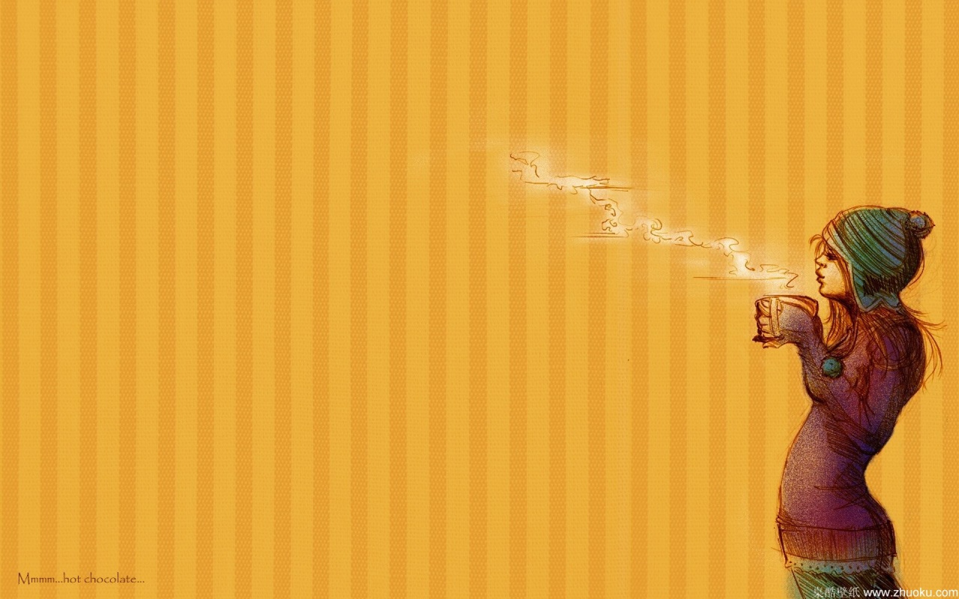 手绘,简约,黄色,儿童桌面专用