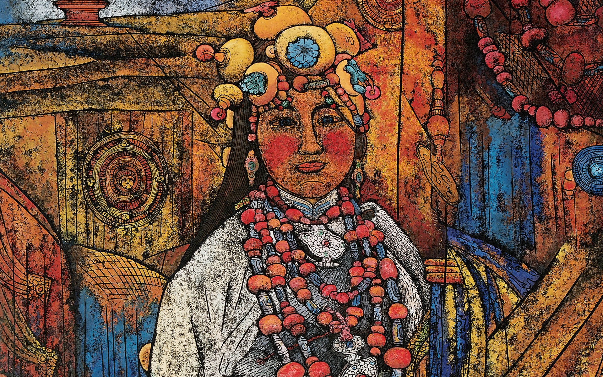 藏族,祥巴,版画,手绘,油画,2012Y十月31D,创意,设计