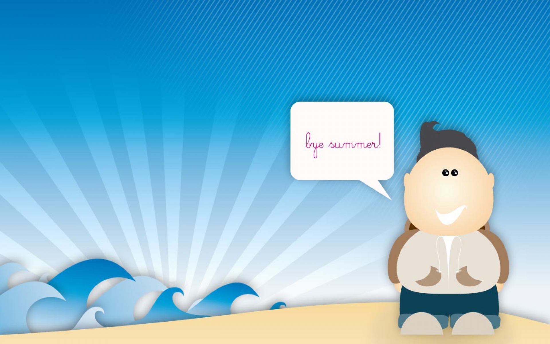 简约,手绘,蓝色,儿童桌面专用