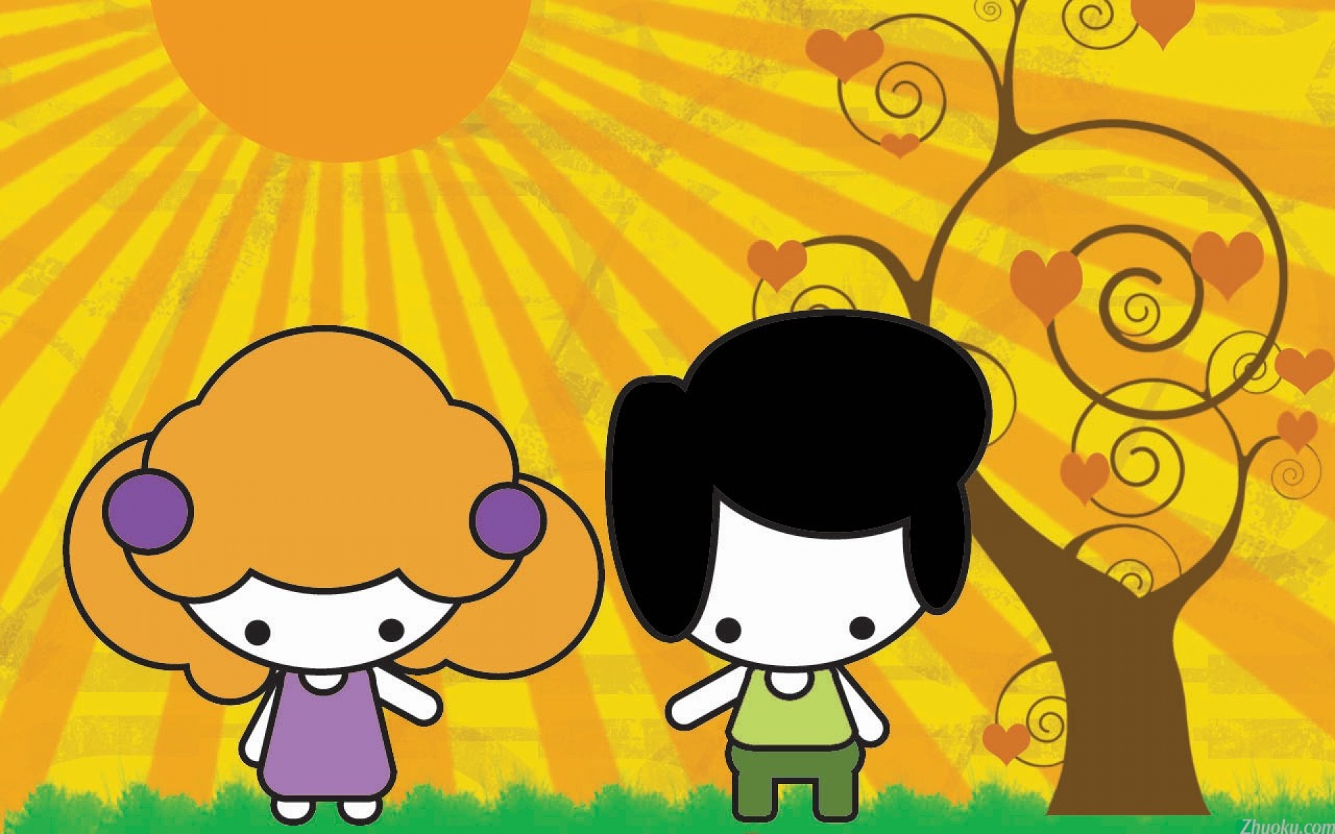 设计,手绘,黄色,儿童桌面专用