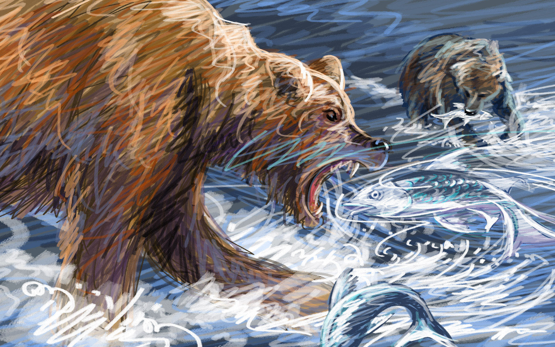 素描,蜡笔,手绘