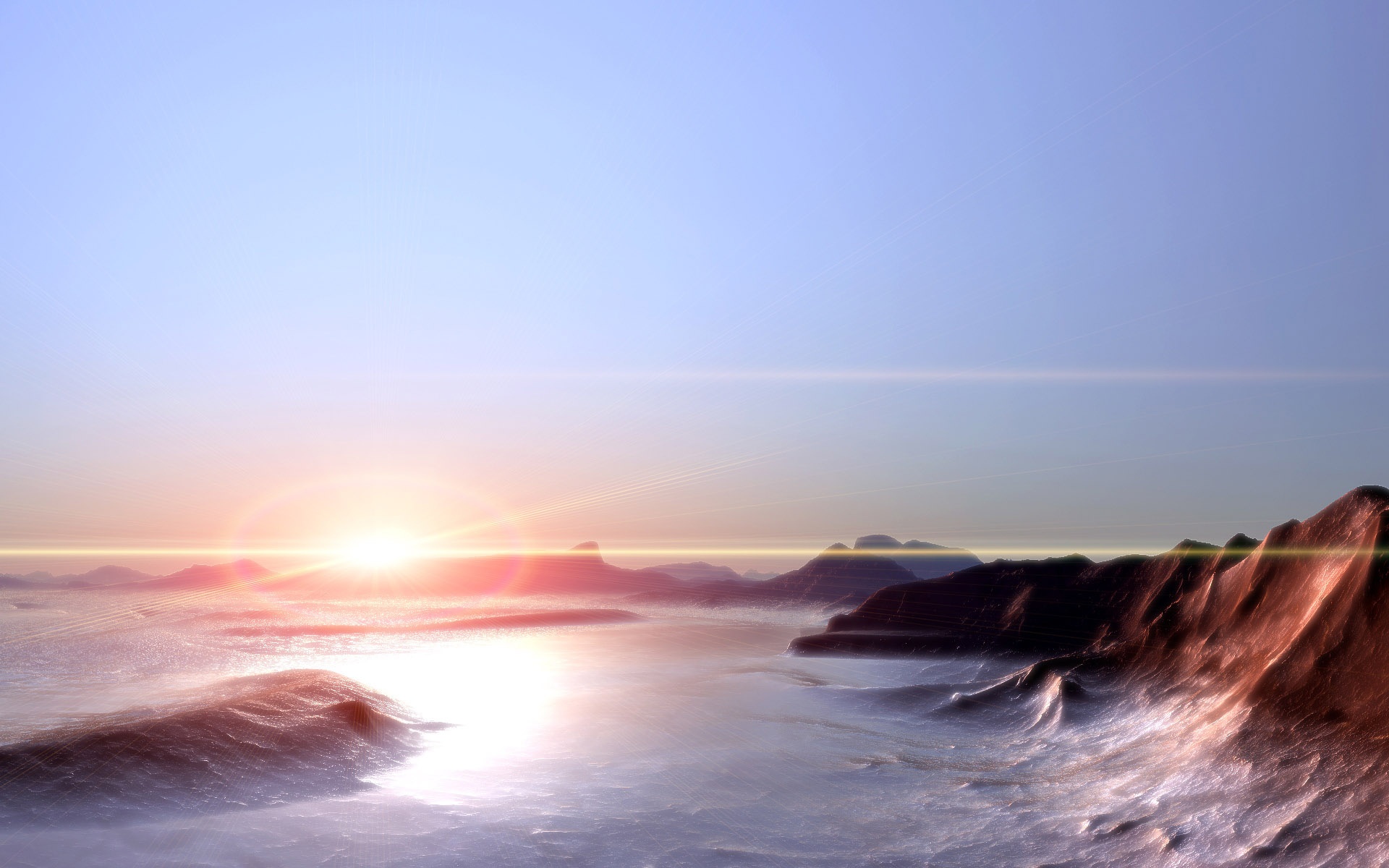 风景,落日余晖,2012Y十一月04D,儿童桌面专用