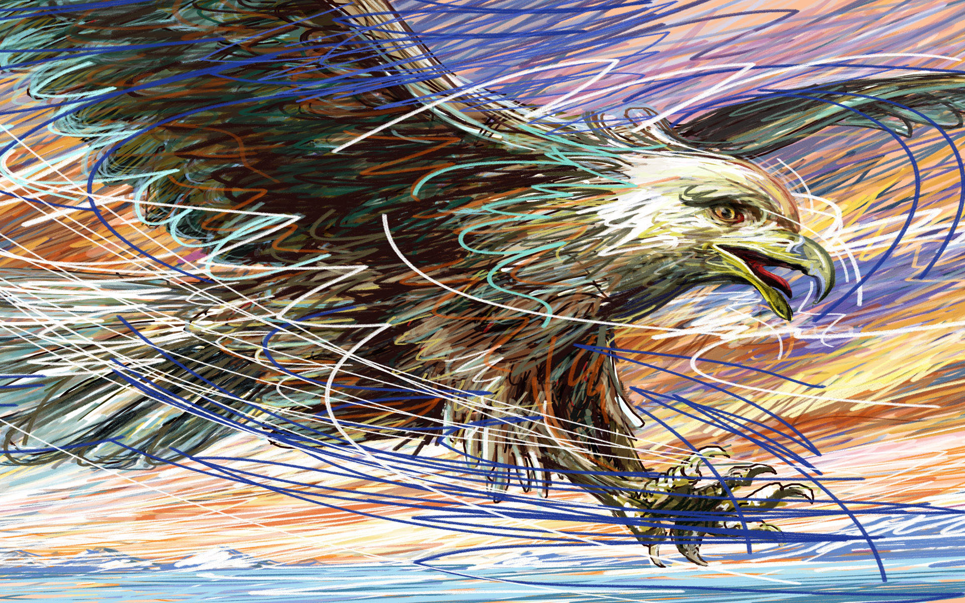 素描,蜡笔,手绘