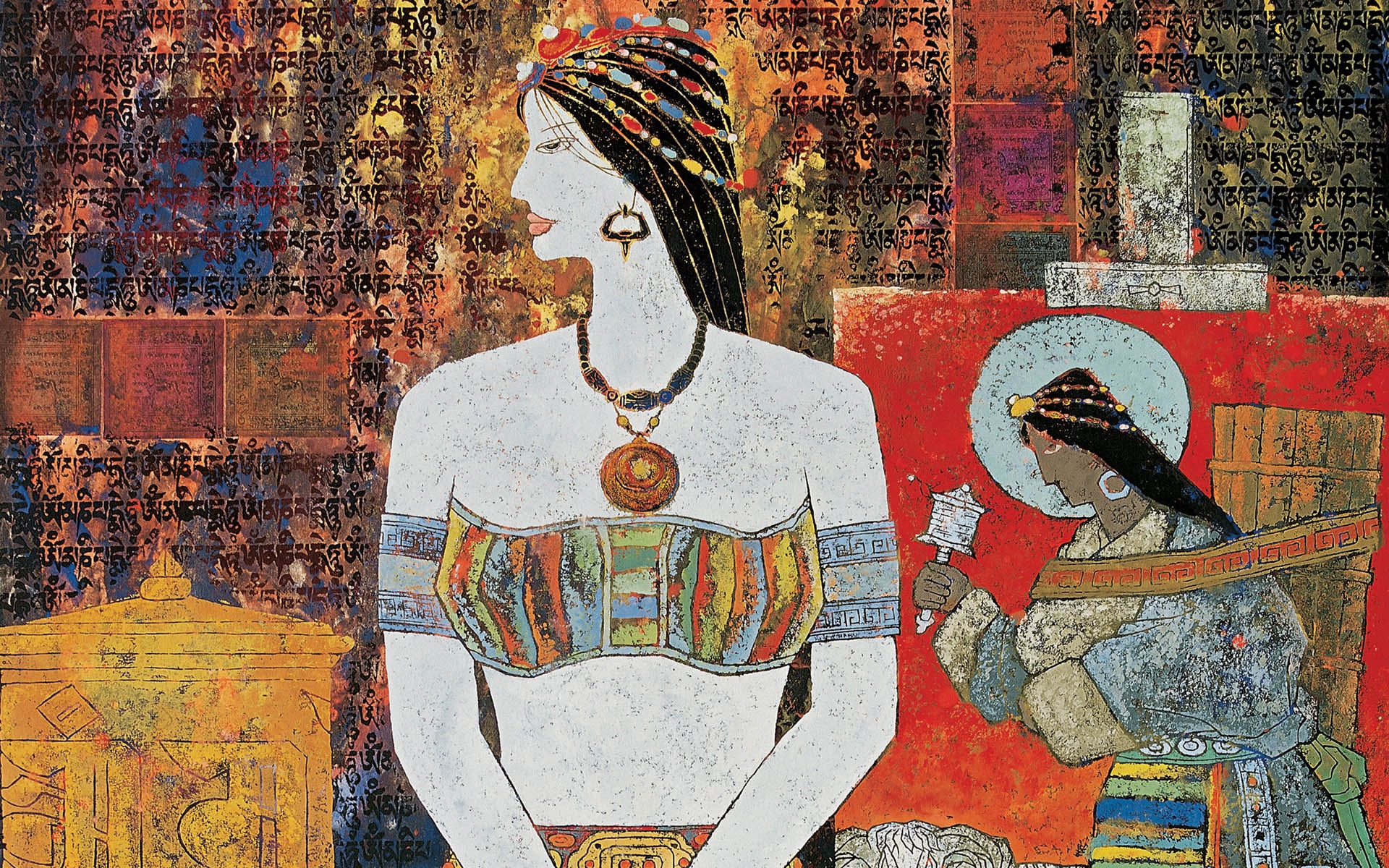 藏族,祥巴,版画,手绘,油画,2012Y十月31D,创意,设计