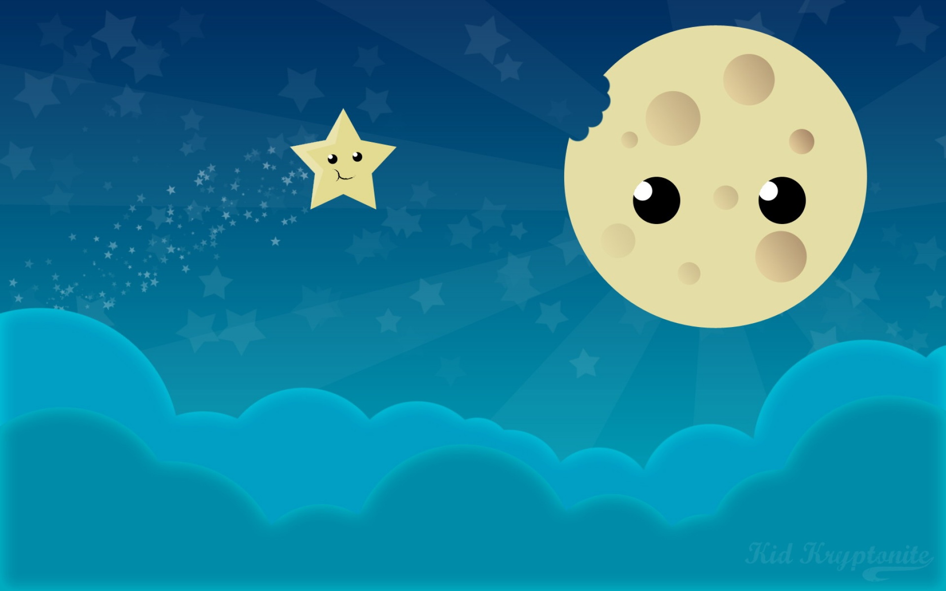 简约,设计,蓝色,儿童桌面专用