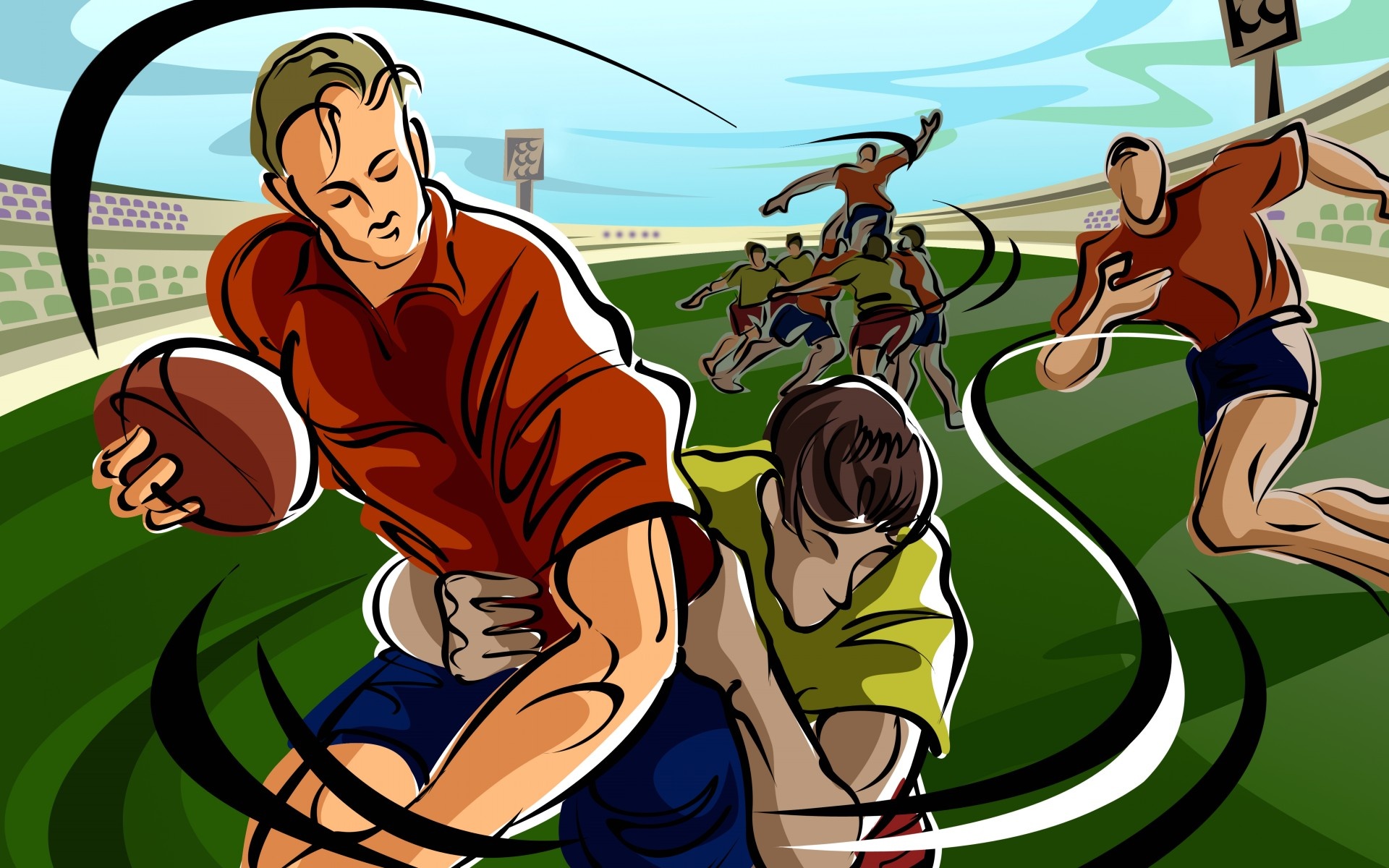 炫彩,手绘,插画,儿童桌面专用