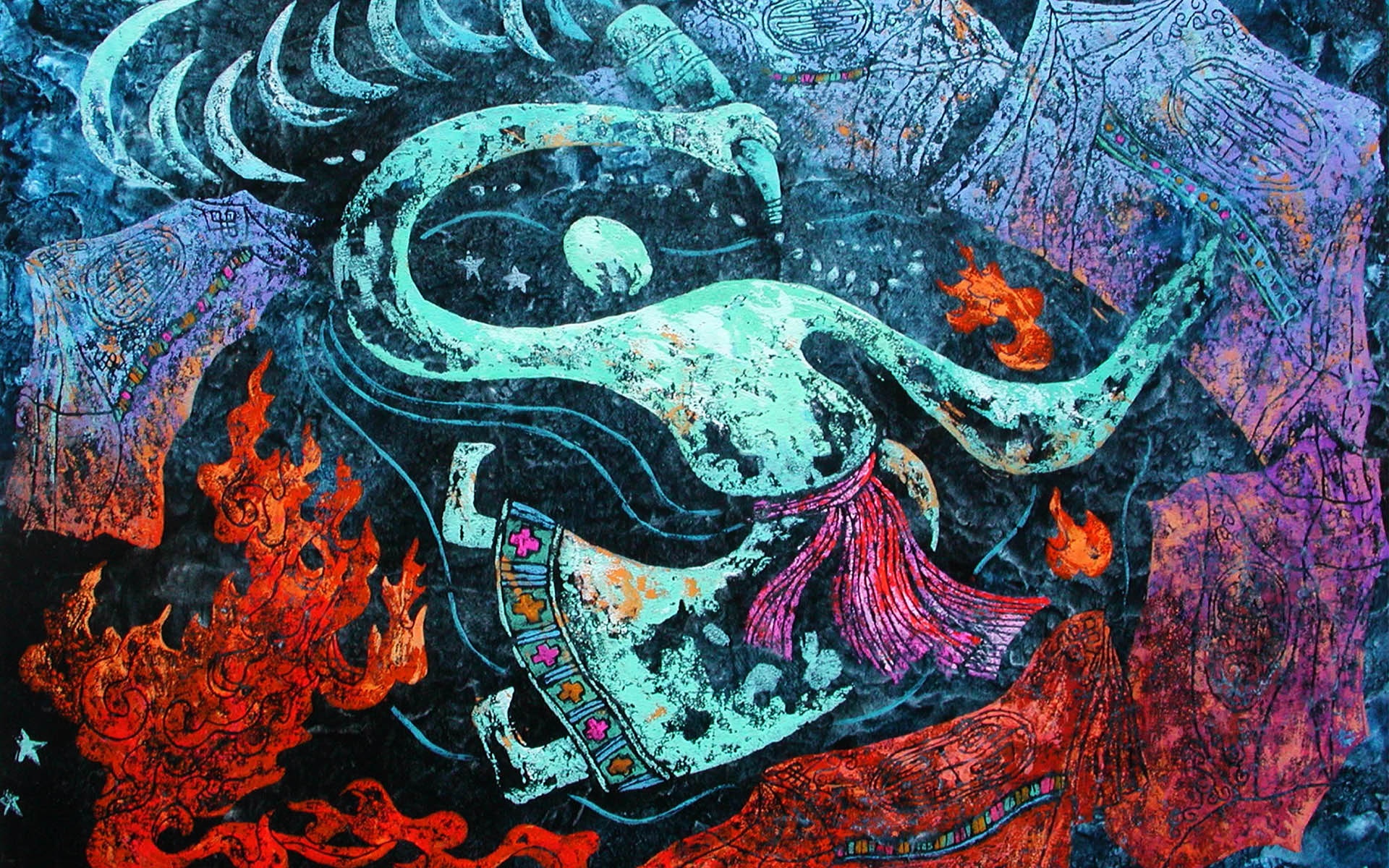 藏族,祥巴,版画,手绘,油画,2012Y十月31D,创意,设计