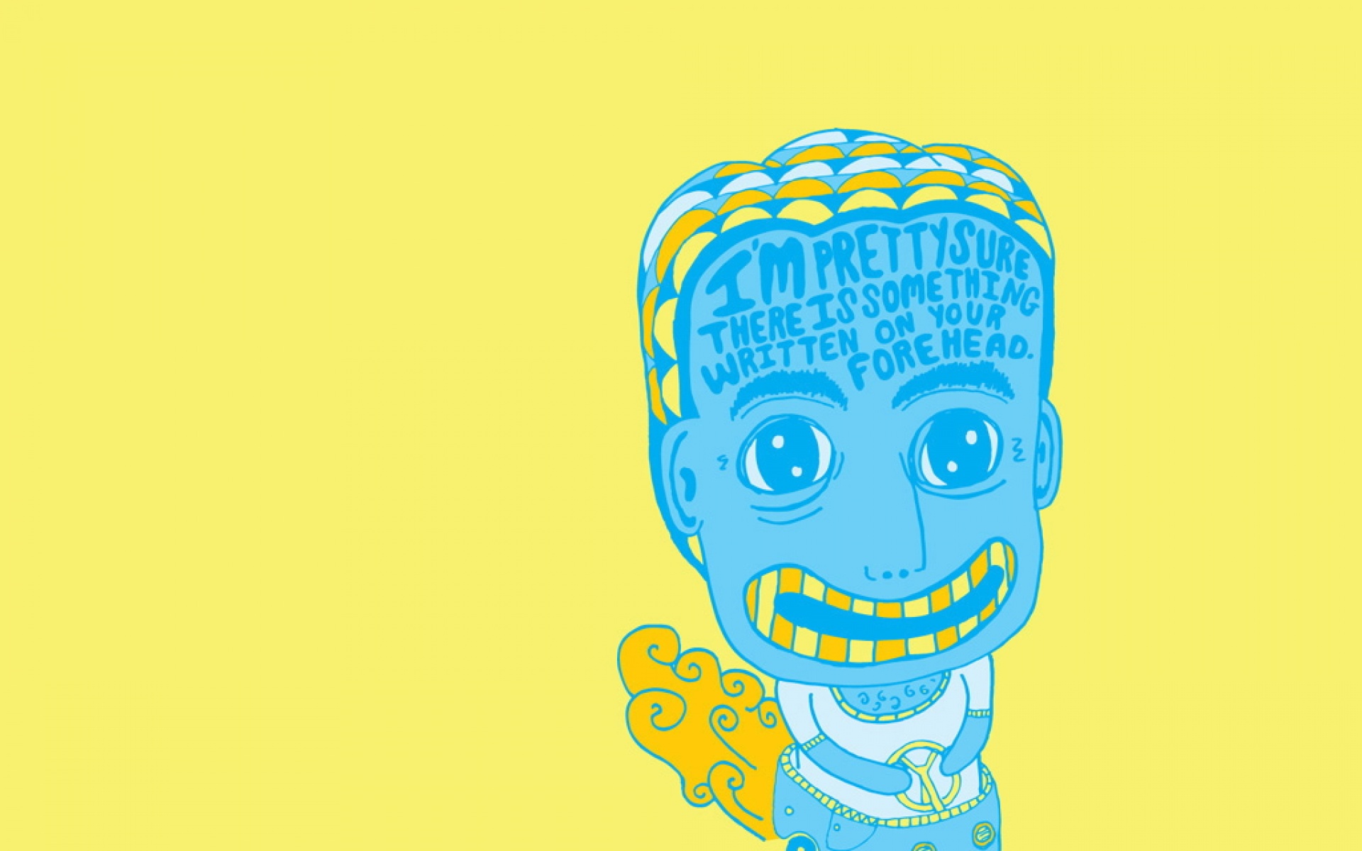 简约,手绘,黄色,儿童桌面专用