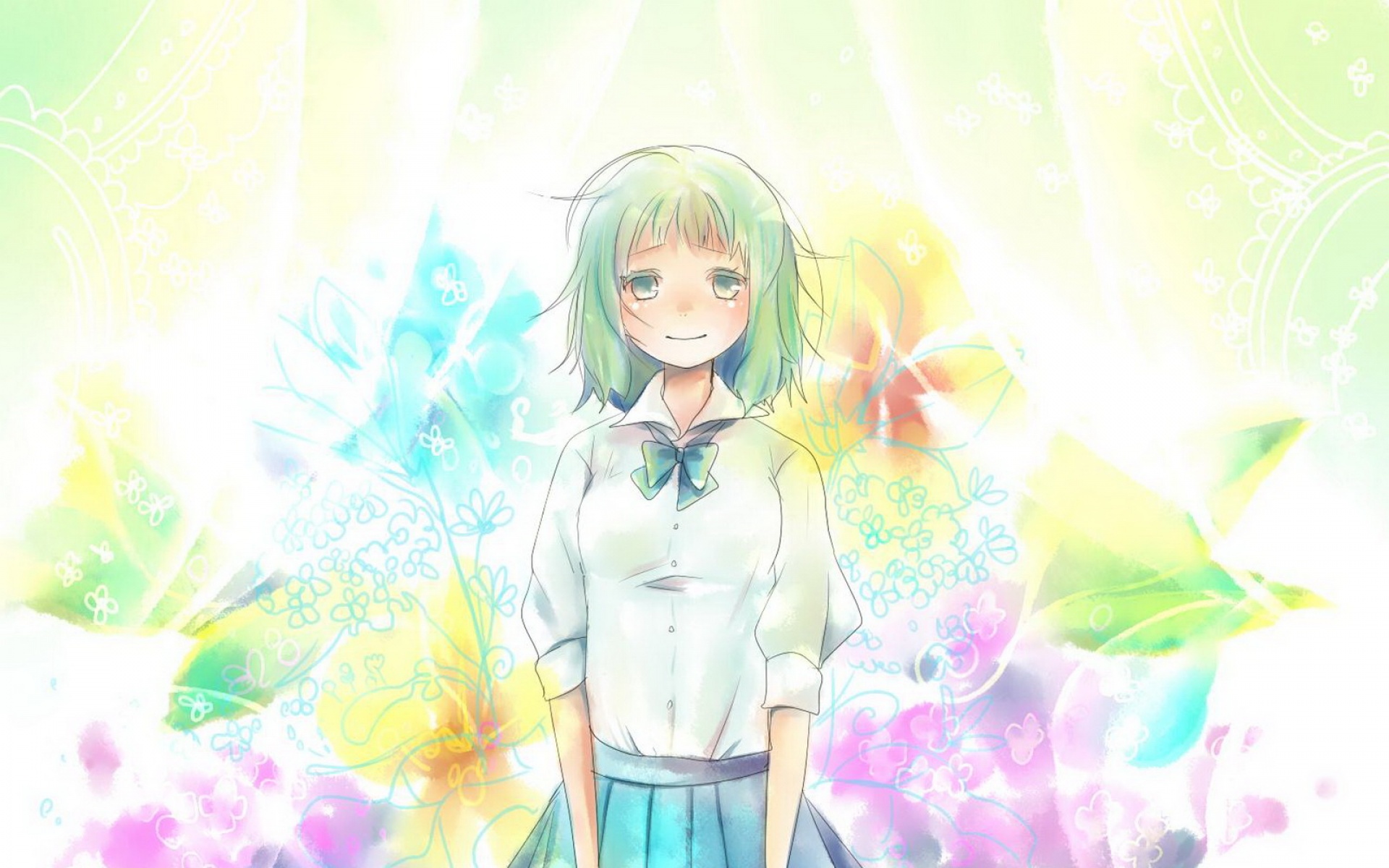 VOCALOID,可爱,绿毛,GUMI,动漫,卡通,2012Y十一月09D,儿童桌面专用