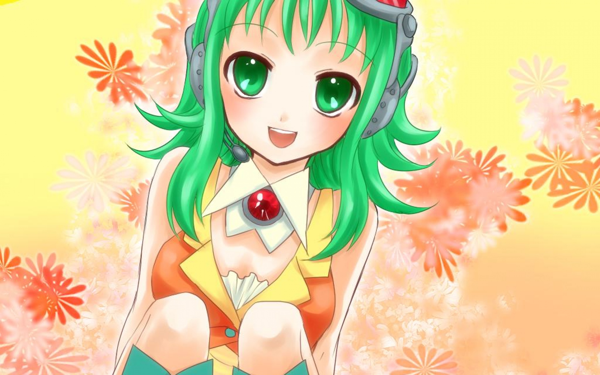 VOCALOID,可爱,绿毛,GUMI,动漫,卡通,2012Y十一月04D,儿童桌面专用