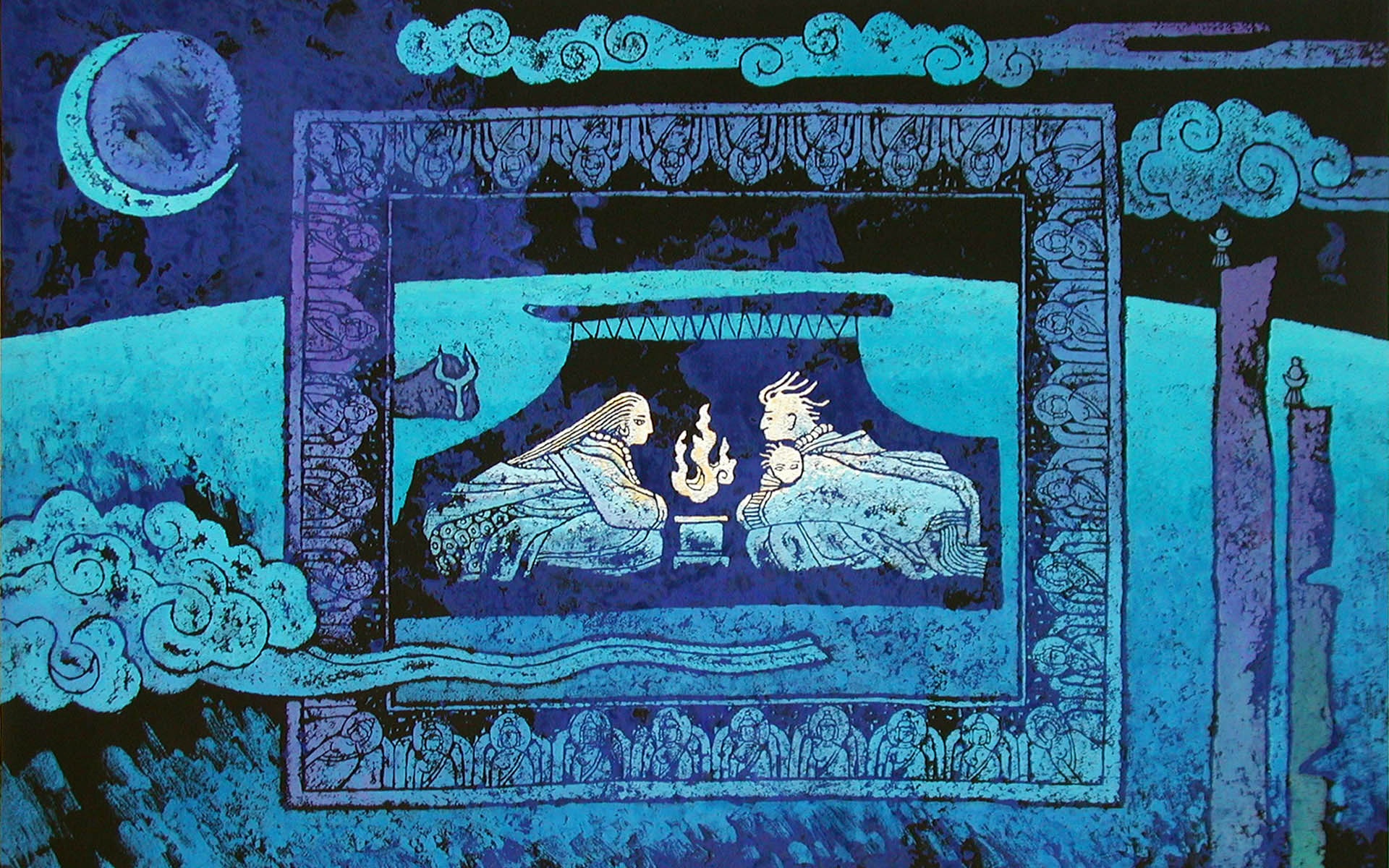 藏族,祥巴,版画,手绘,油画,2012Y十月31D,创意,设计