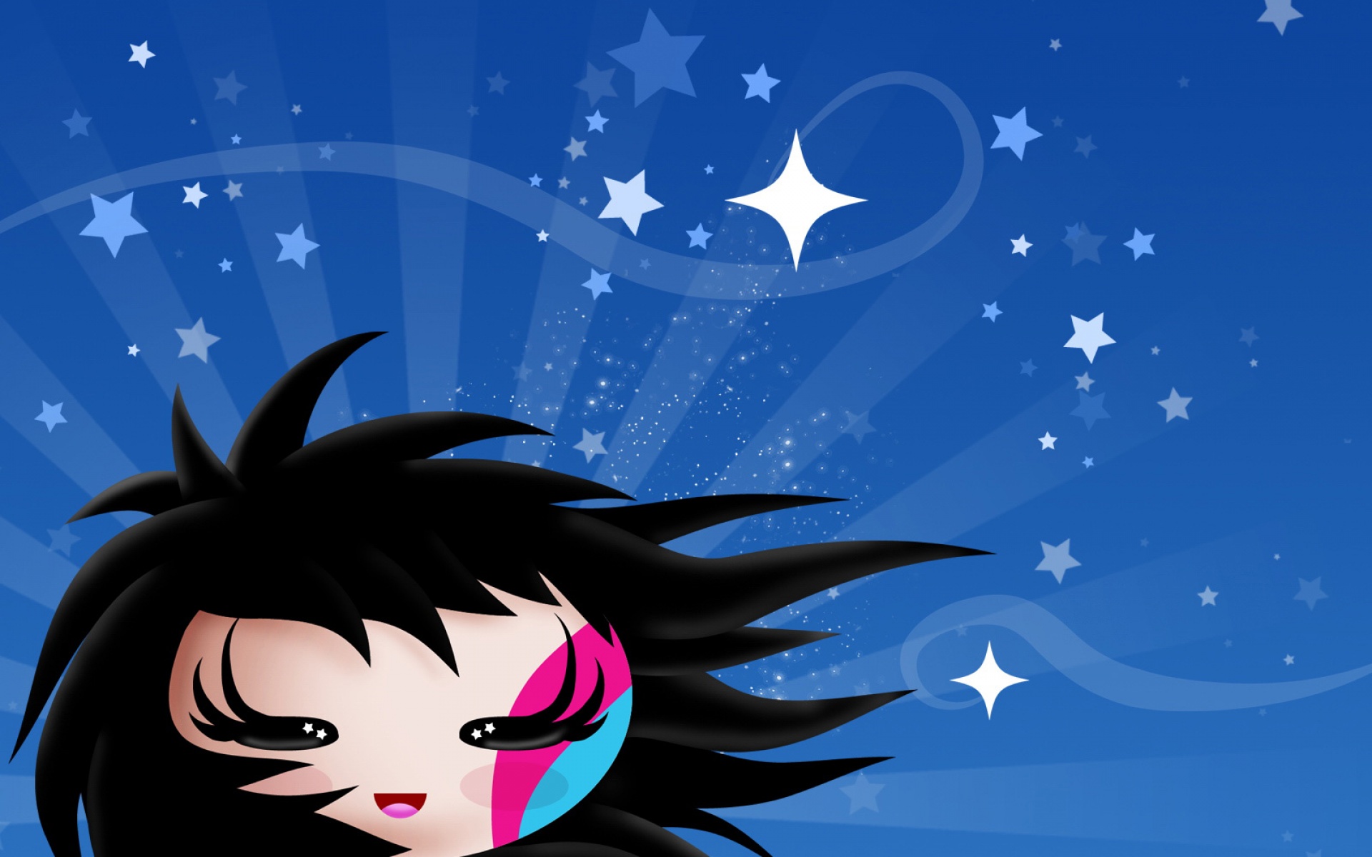 设计,手绘,蓝色,儿童桌面专用