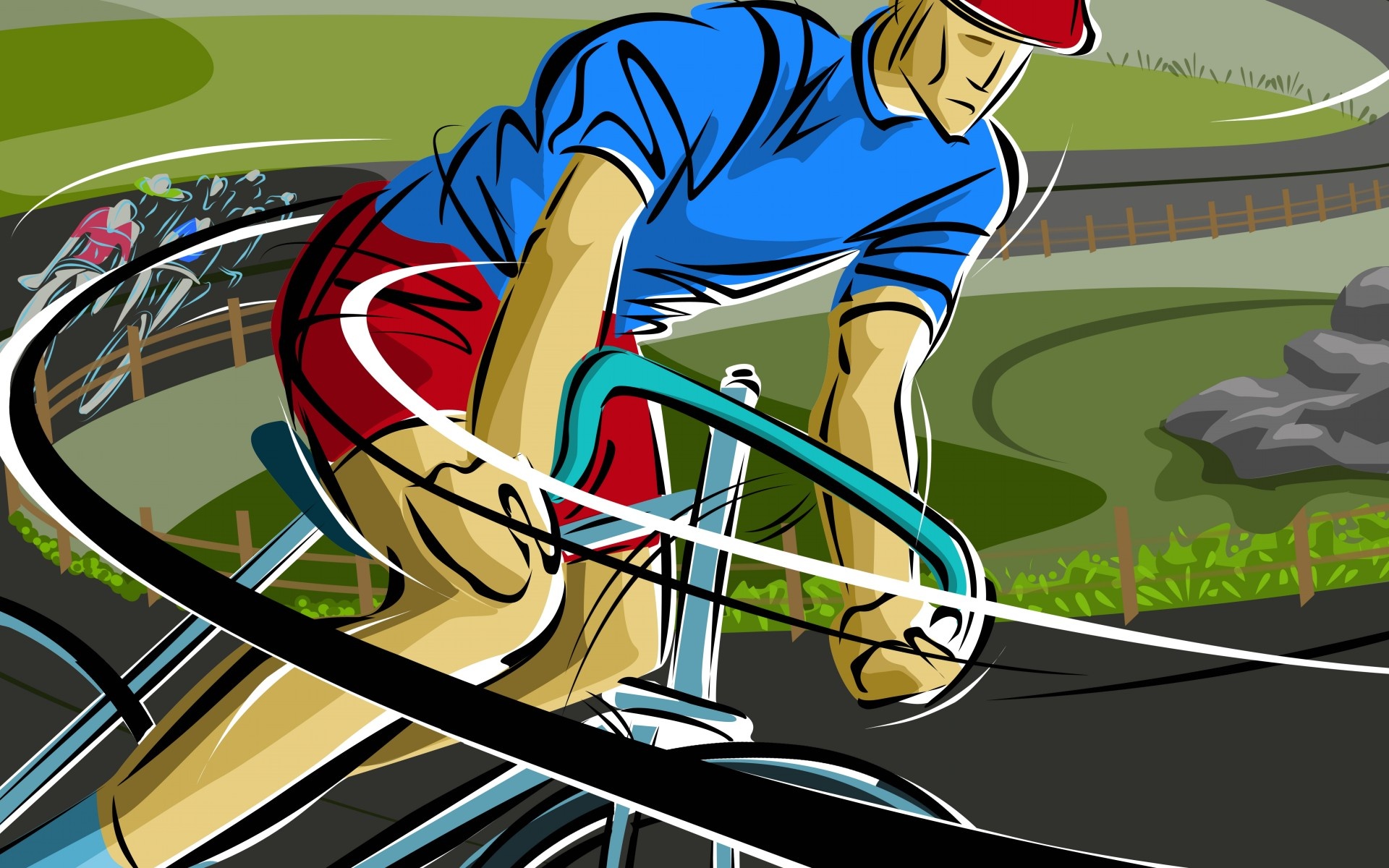 炫彩,手绘,插画,儿童桌面专用