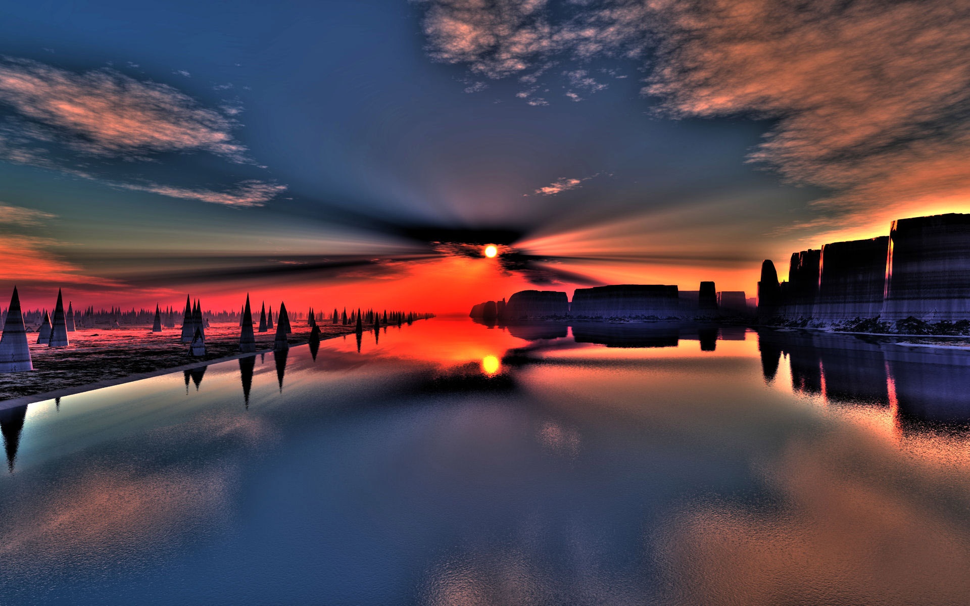 风景,落日余晖,2012Y十一月03D,儿童桌面专用