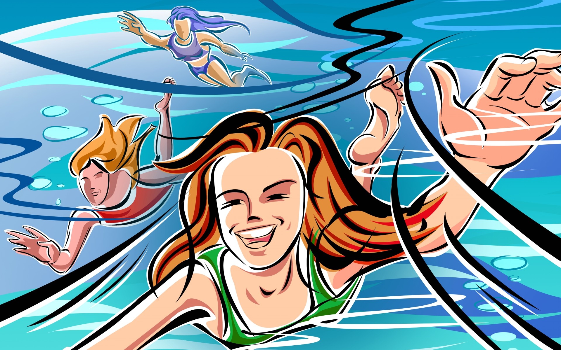 炫彩,手绘,插画,儿童桌面专用