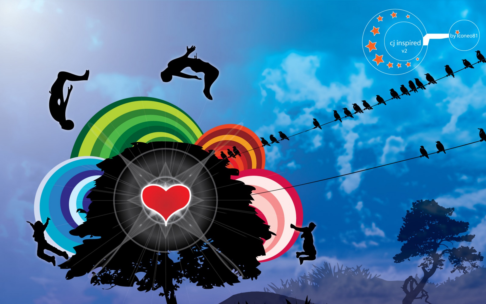 炫彩,插画,儿童桌面专用