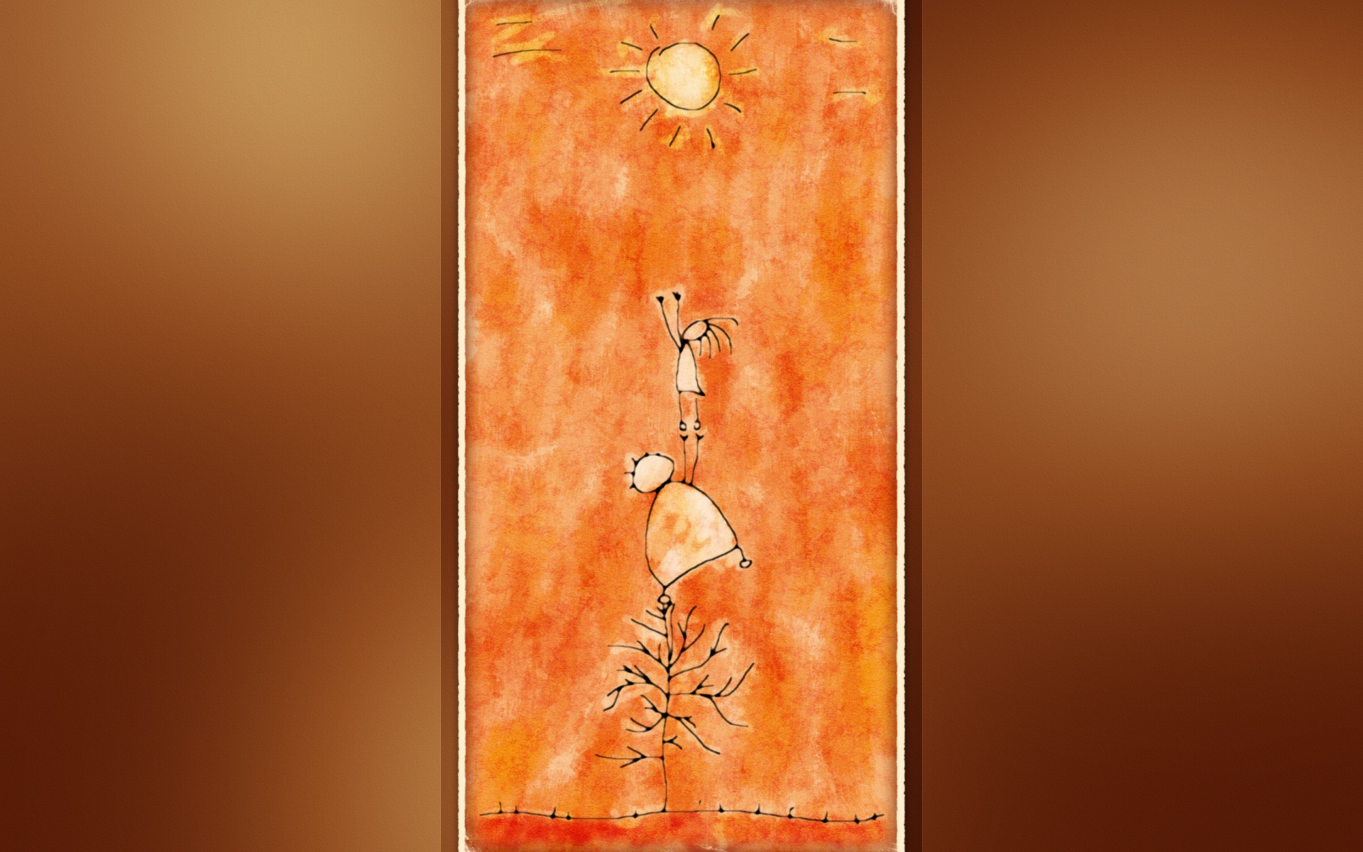 设计,手绘,插画,线条,黄色,儿童桌面专用