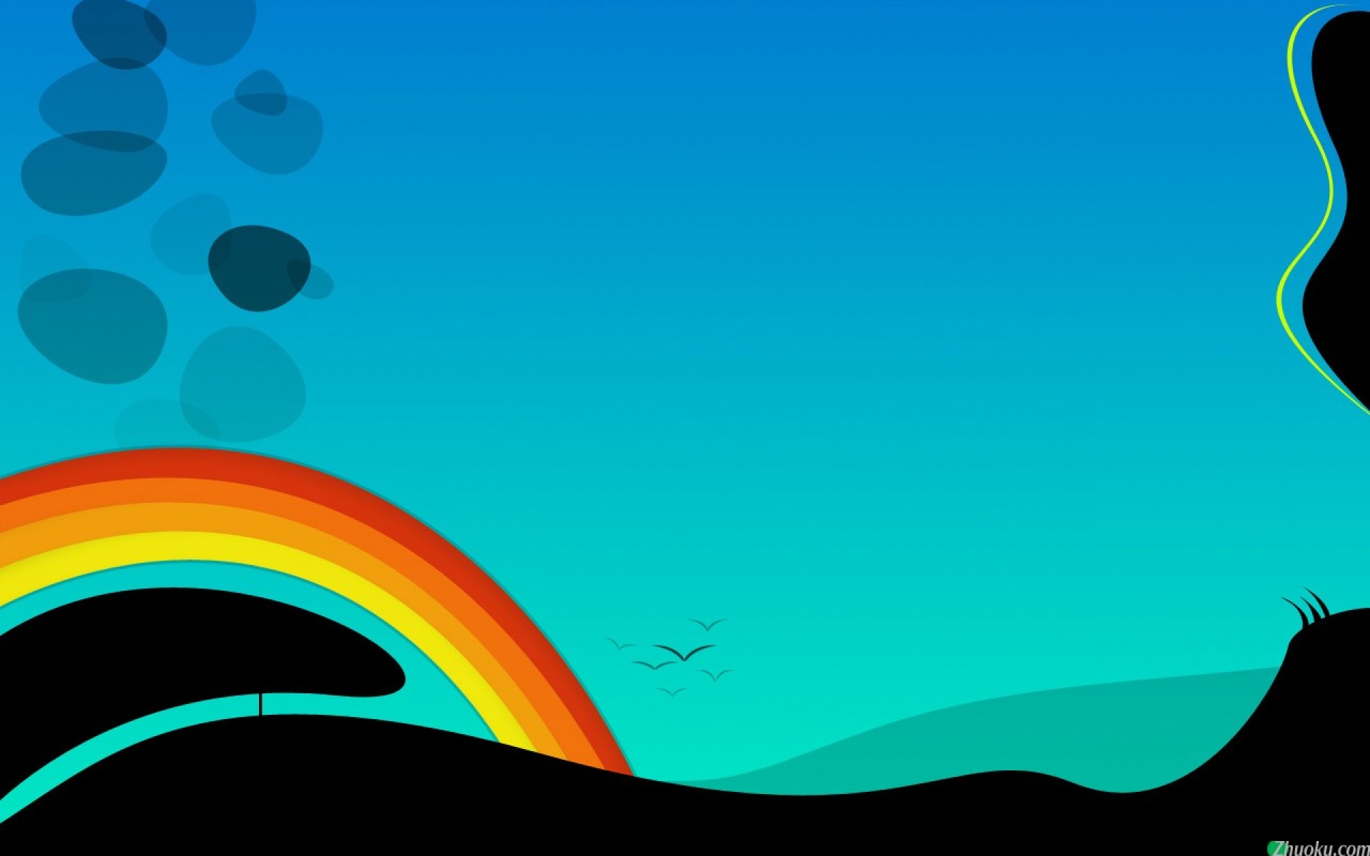 设计,简约,蓝色,儿童桌面专用