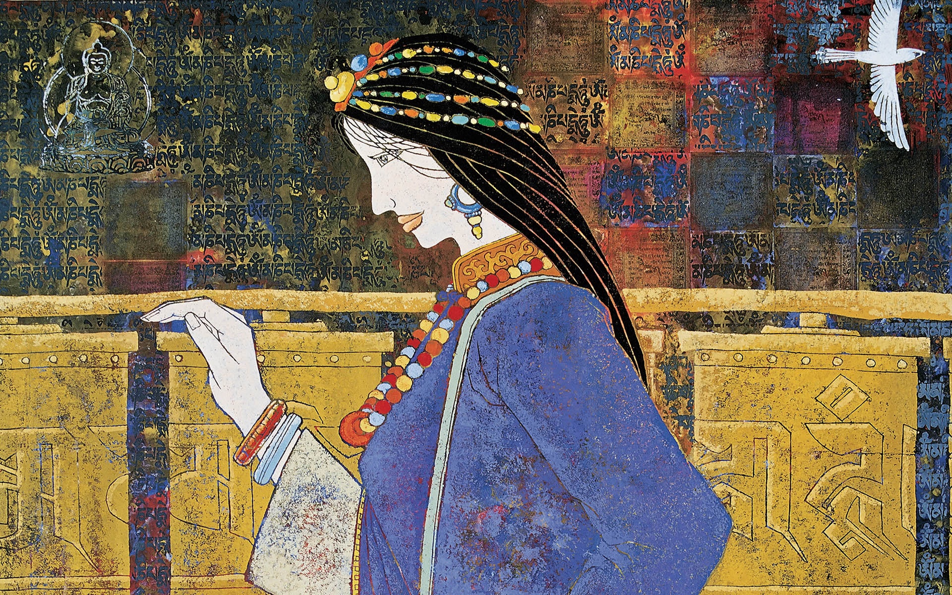 藏族,祥巴,版画,手绘,油画,2012Y十月31D,创意,设计,儿童桌面专用