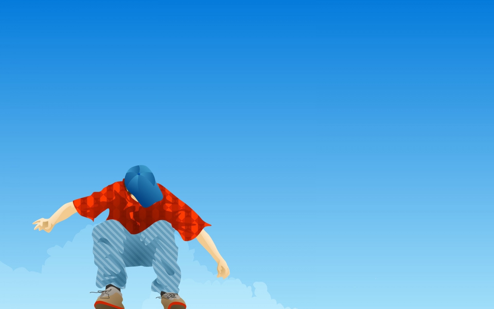 简约,手绘,蓝色,儿童桌面专用